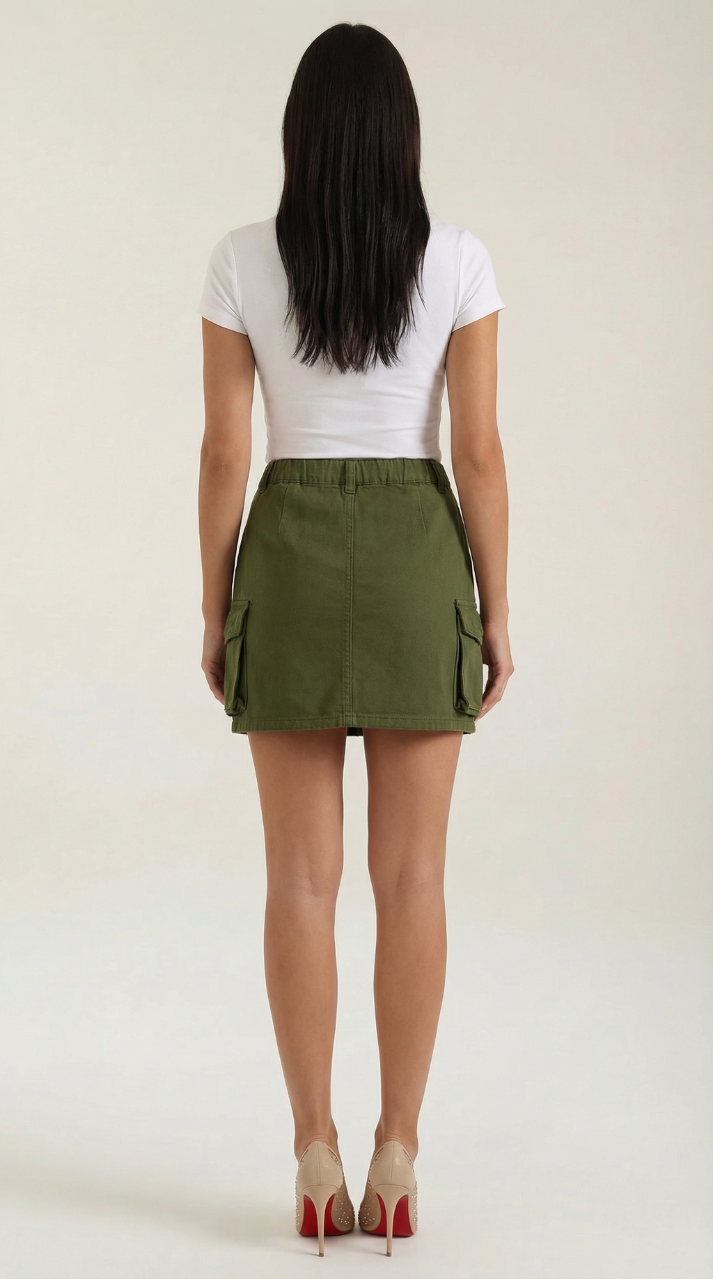 Minifalda Ivy de Algodón con Bolsillos Cargo