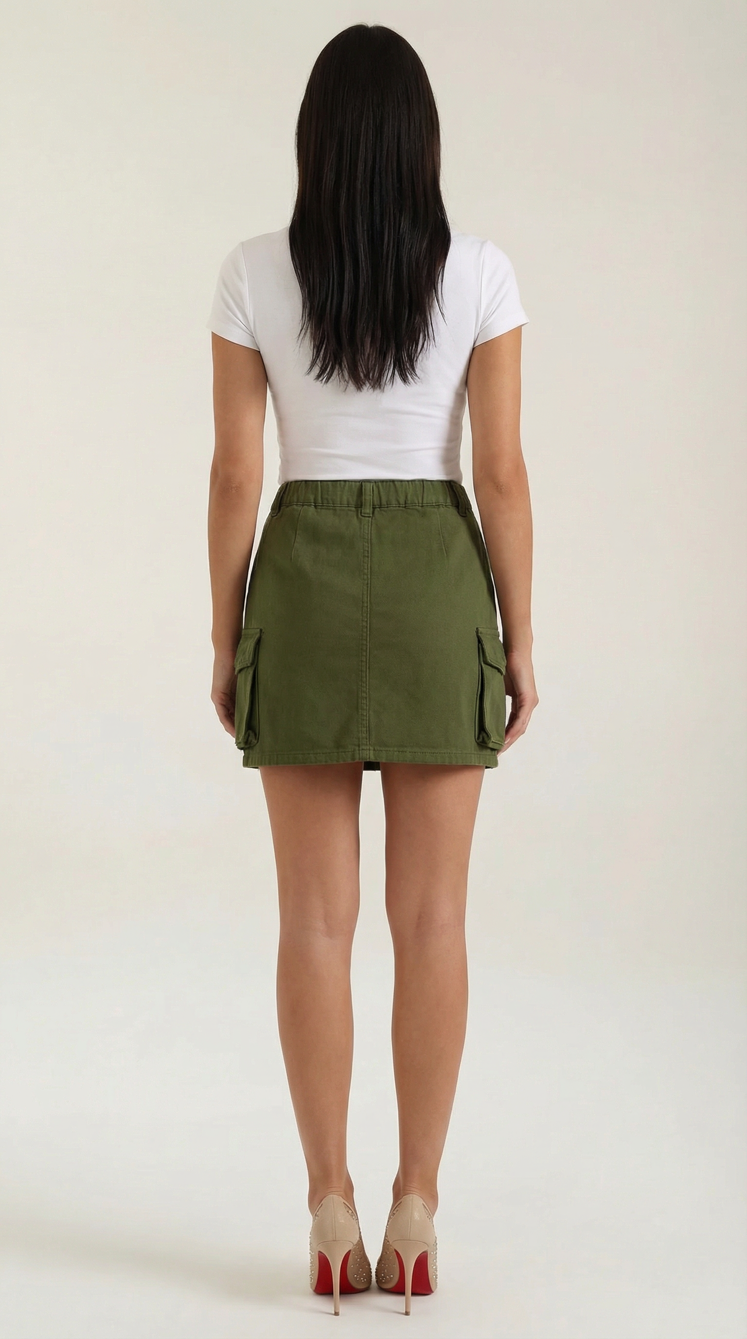 Minifalda Ivy de Algodón con Bolsillos Cargo