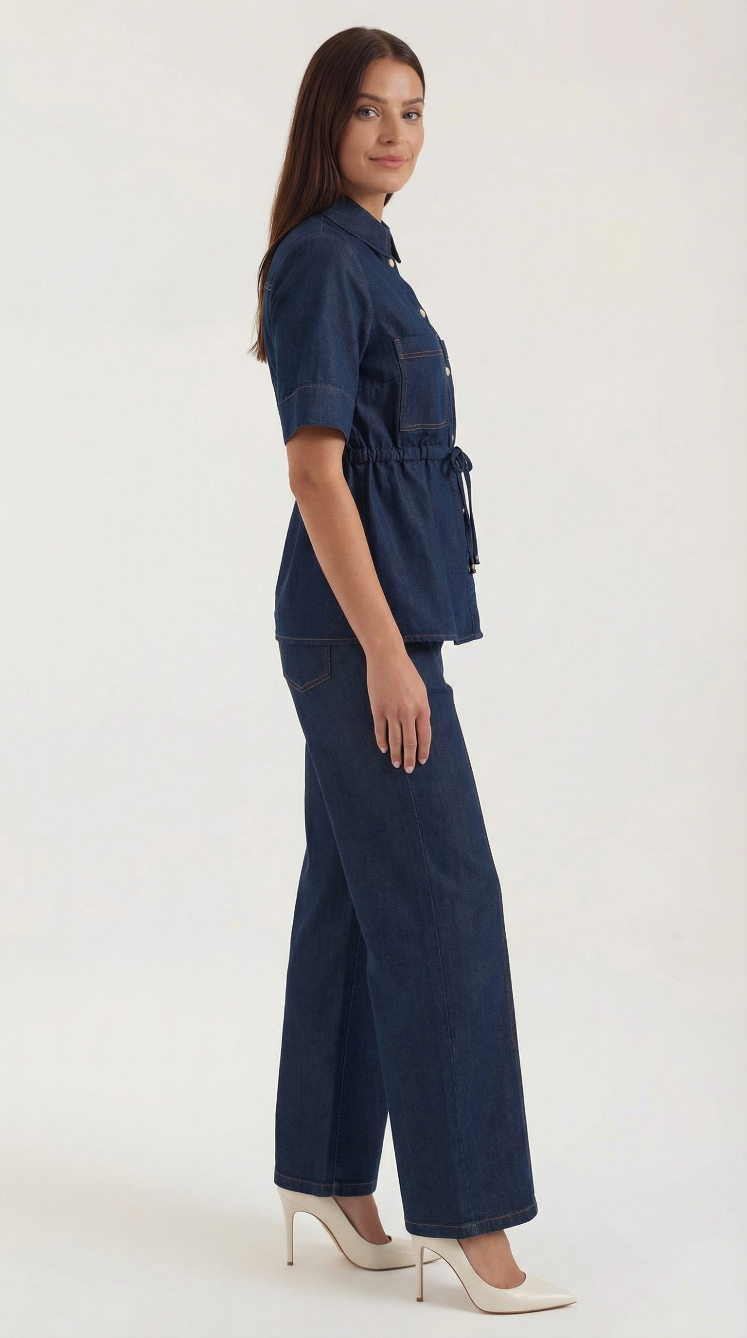 Pantalón Jade de Efecto Denim