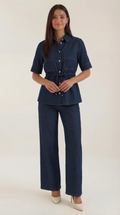 Pantalón Jade de Efecto Denim