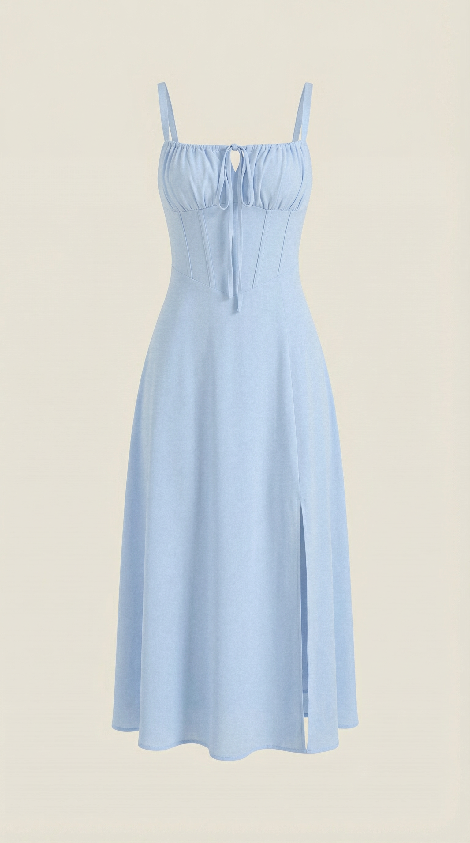 Vestido Midi Jade con Cordones