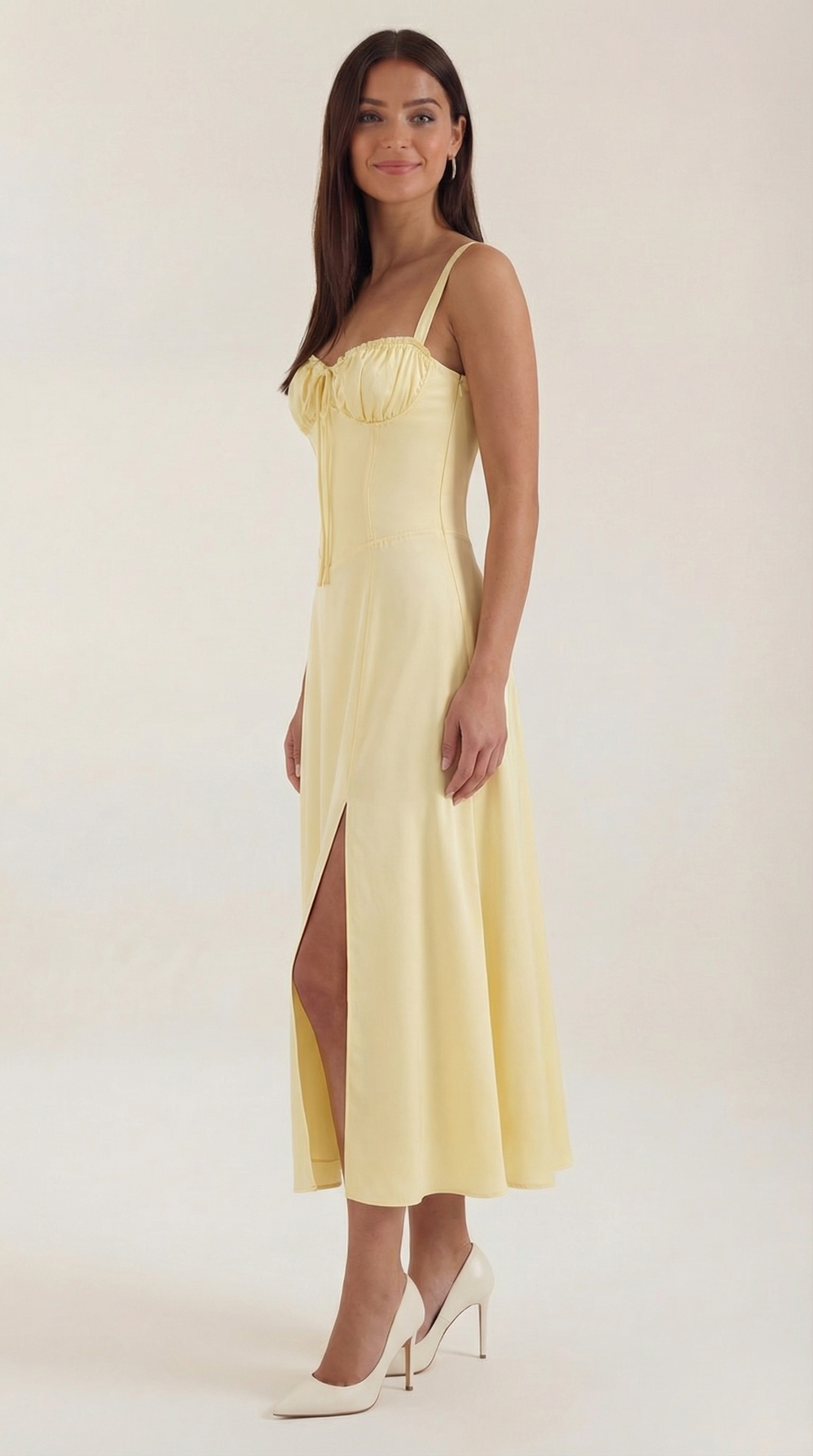 Vestido Midi Jade con Cordones