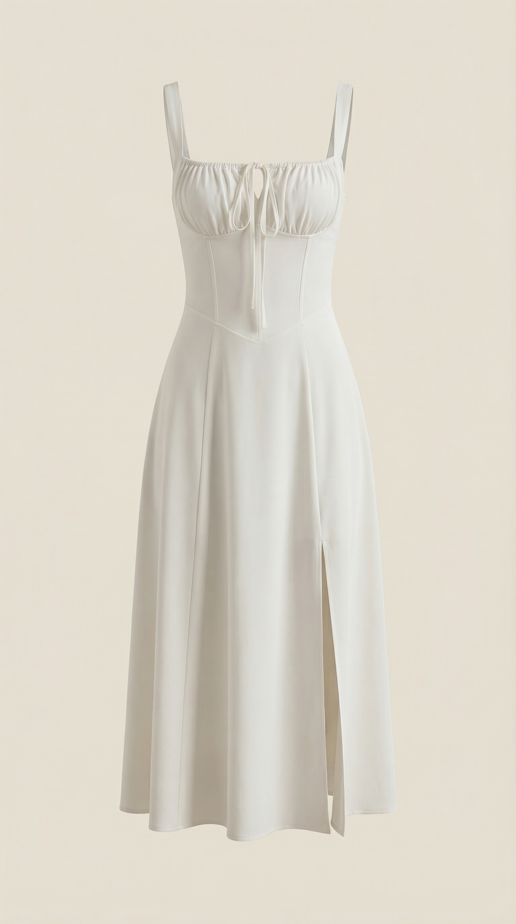 Vestido Midi Jade con Cordones
