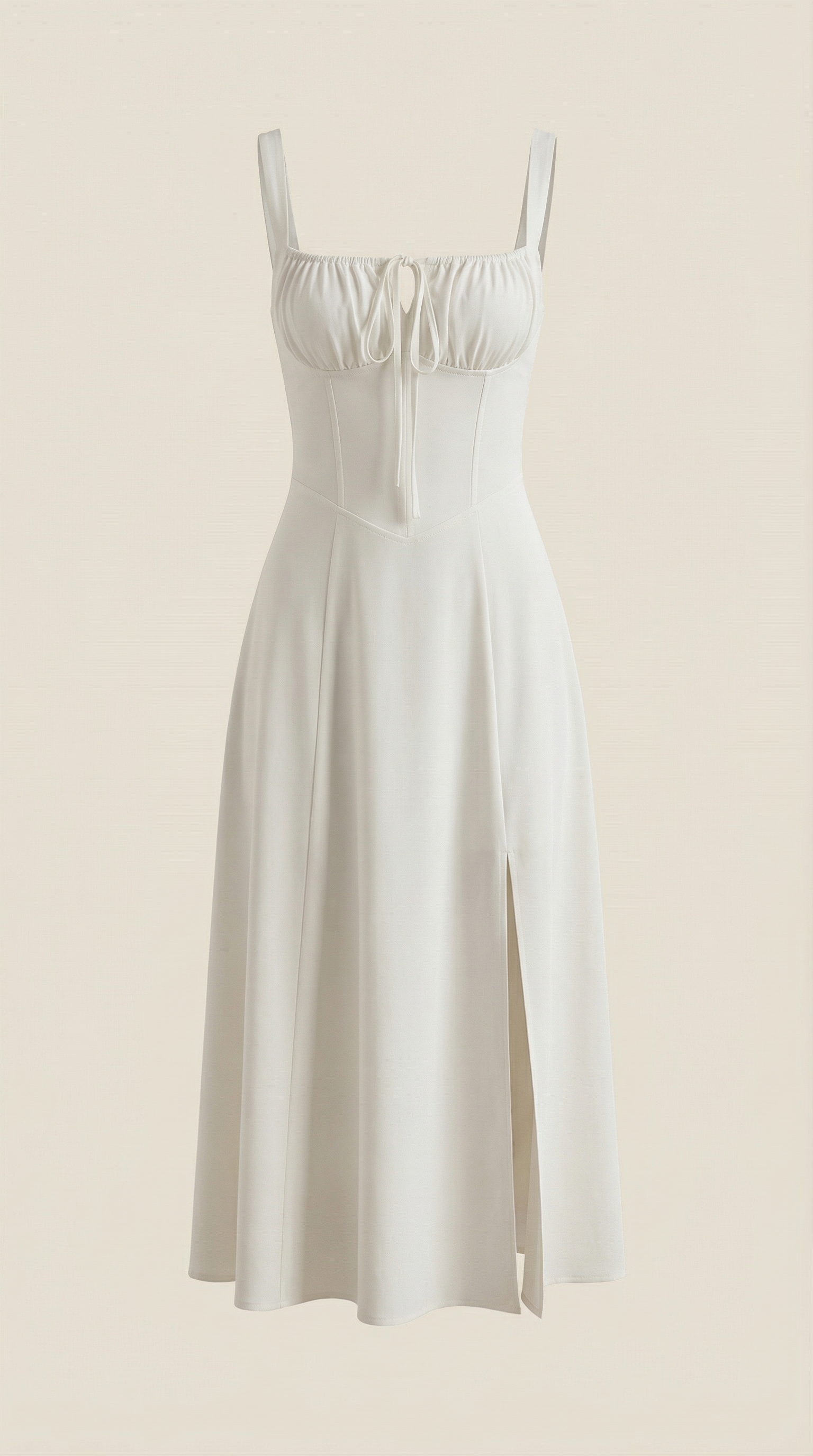 Vestido Midi Jade con Cordones