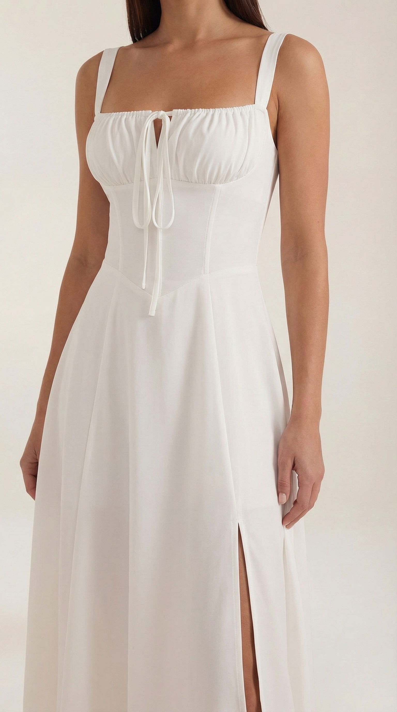 Vestido Midi Jade con Cordones