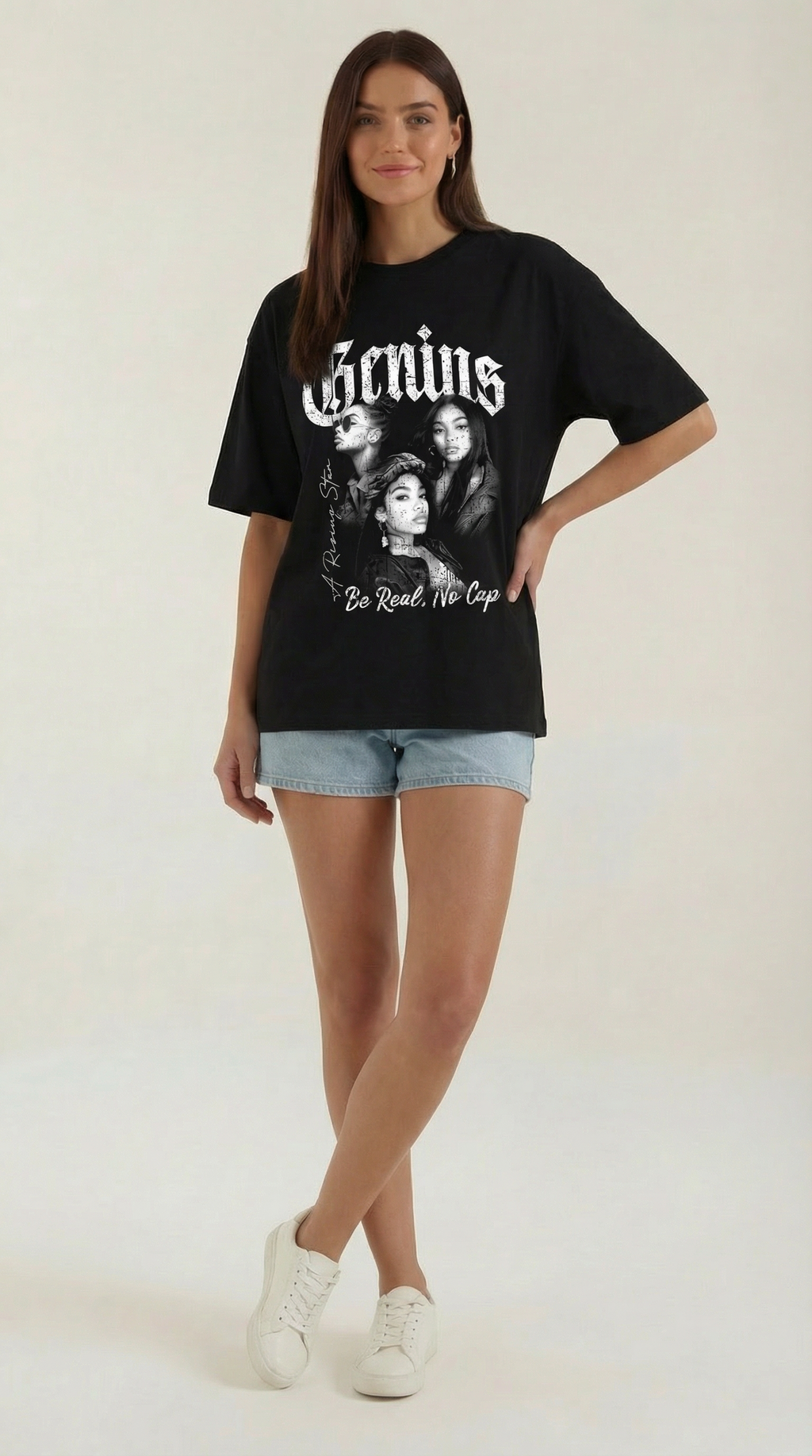 Camiseta Oversize Jessamine con Gráfico