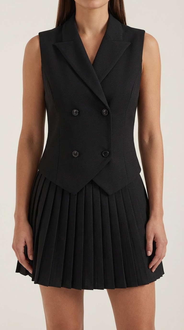Conjunto Kimberly de Chaleco Blazer y Falda