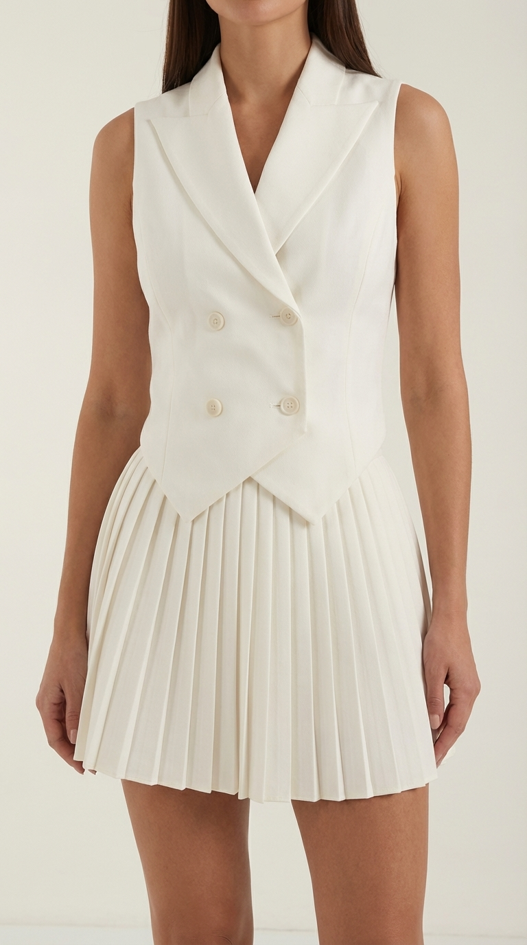 Conjunto Kimberly de Chaleco Blazer y Falda