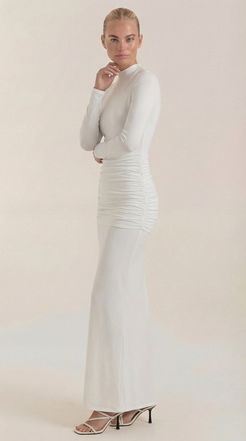 Vestido Maxi Krista con Cuello Alto