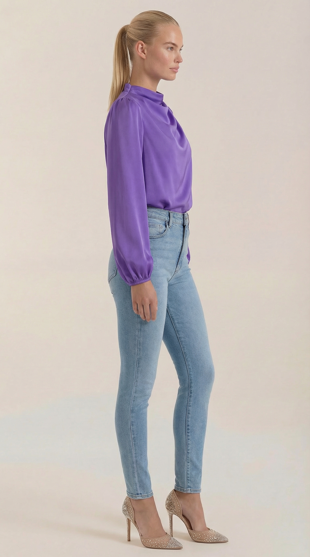 Blusa Marcia de Manga Larga Abullonada