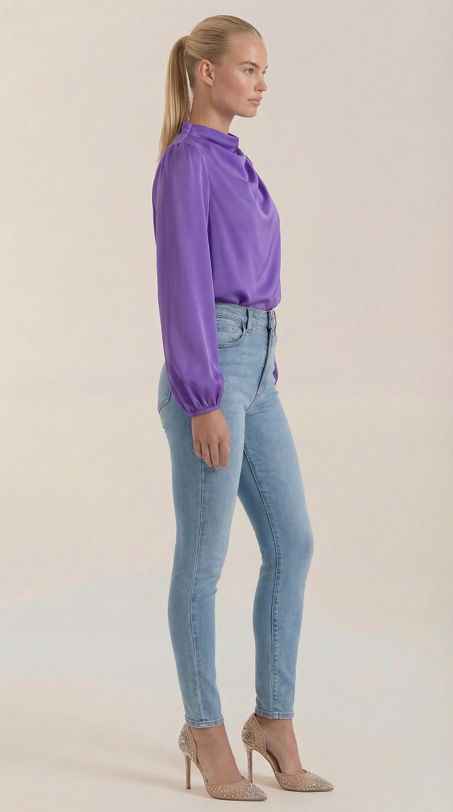 Blusa Marcia de Manga Larga Abullonada