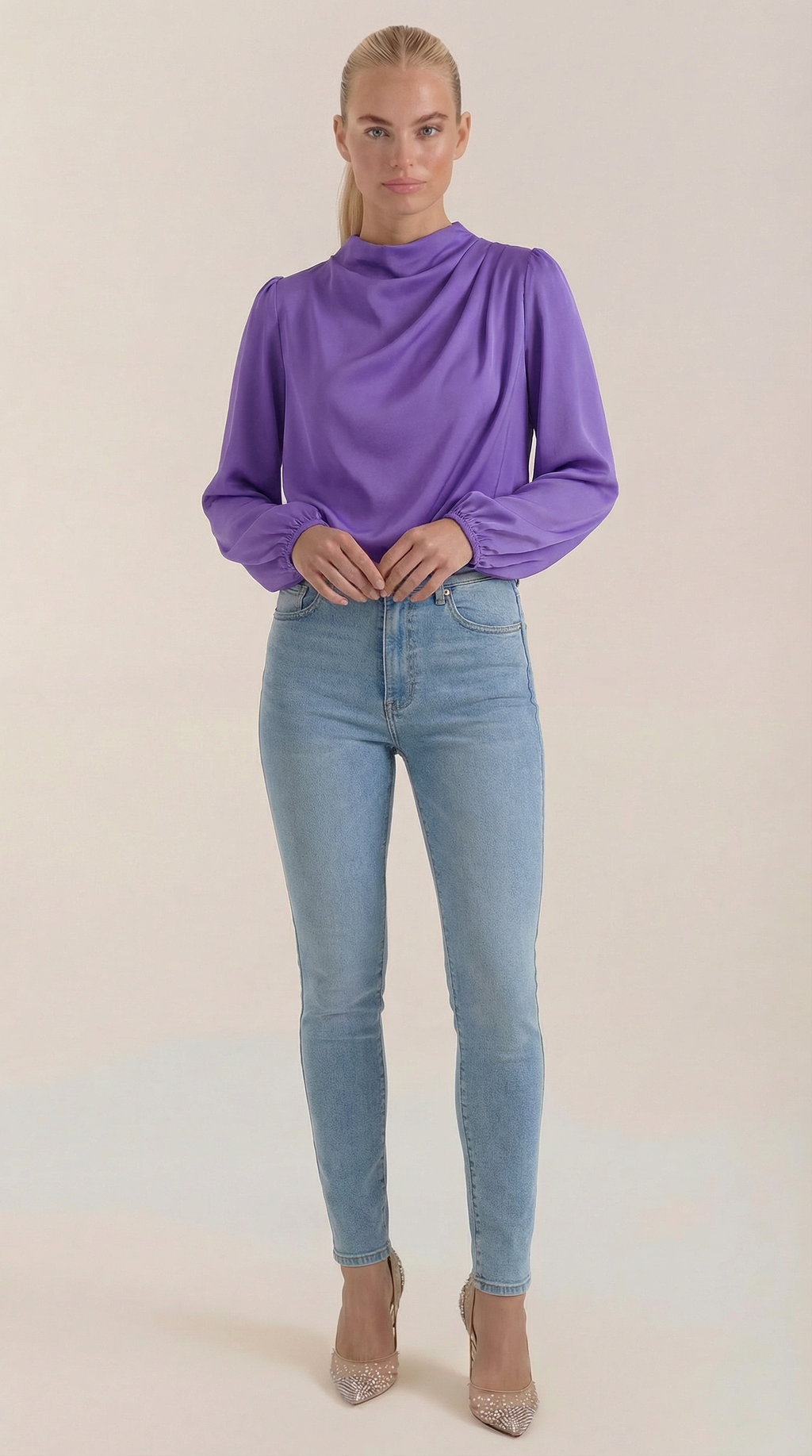 Blusa Marcia de Manga Larga Abullonada