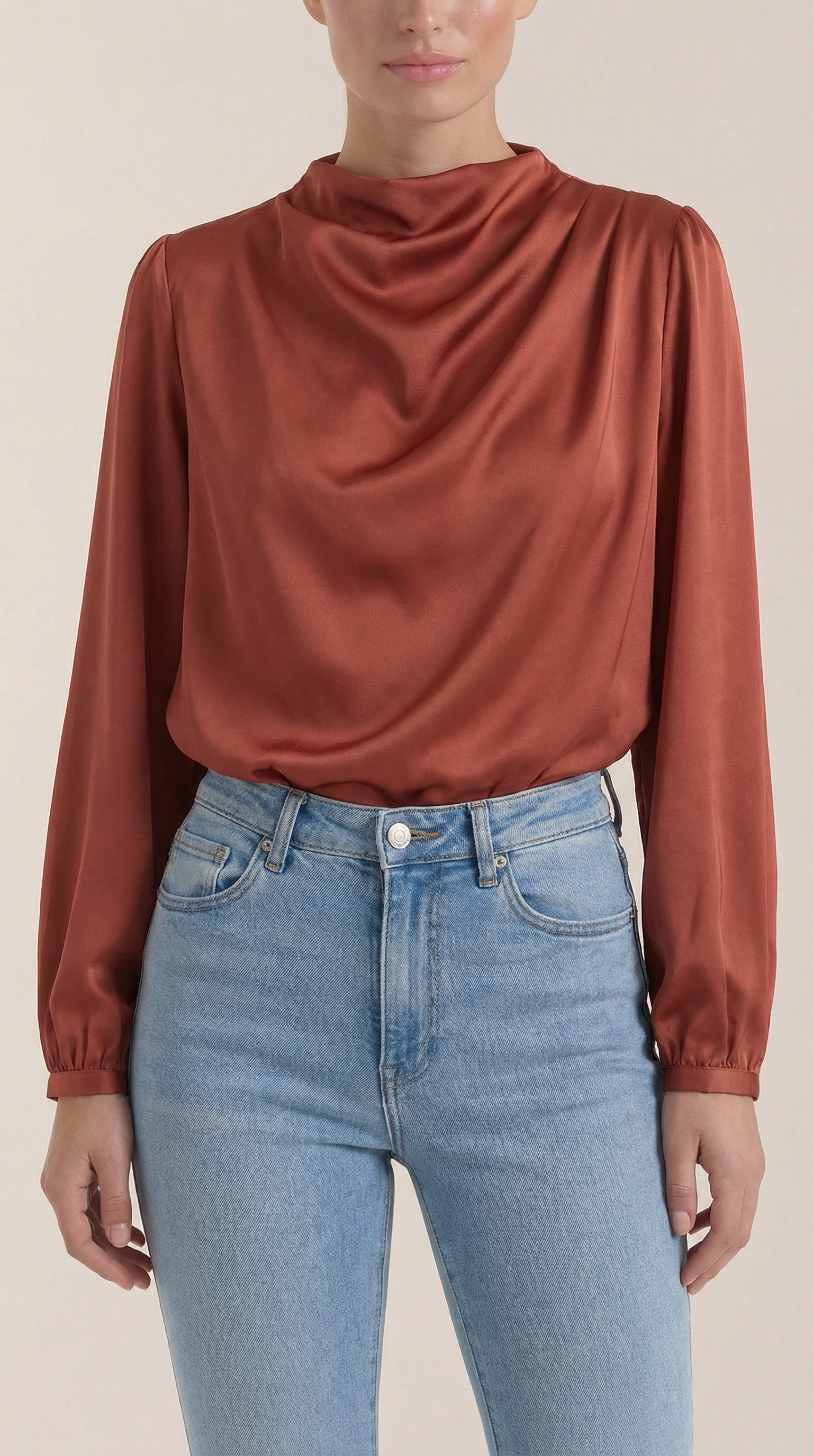 Blusa Marcia de Manga Larga Abullonada