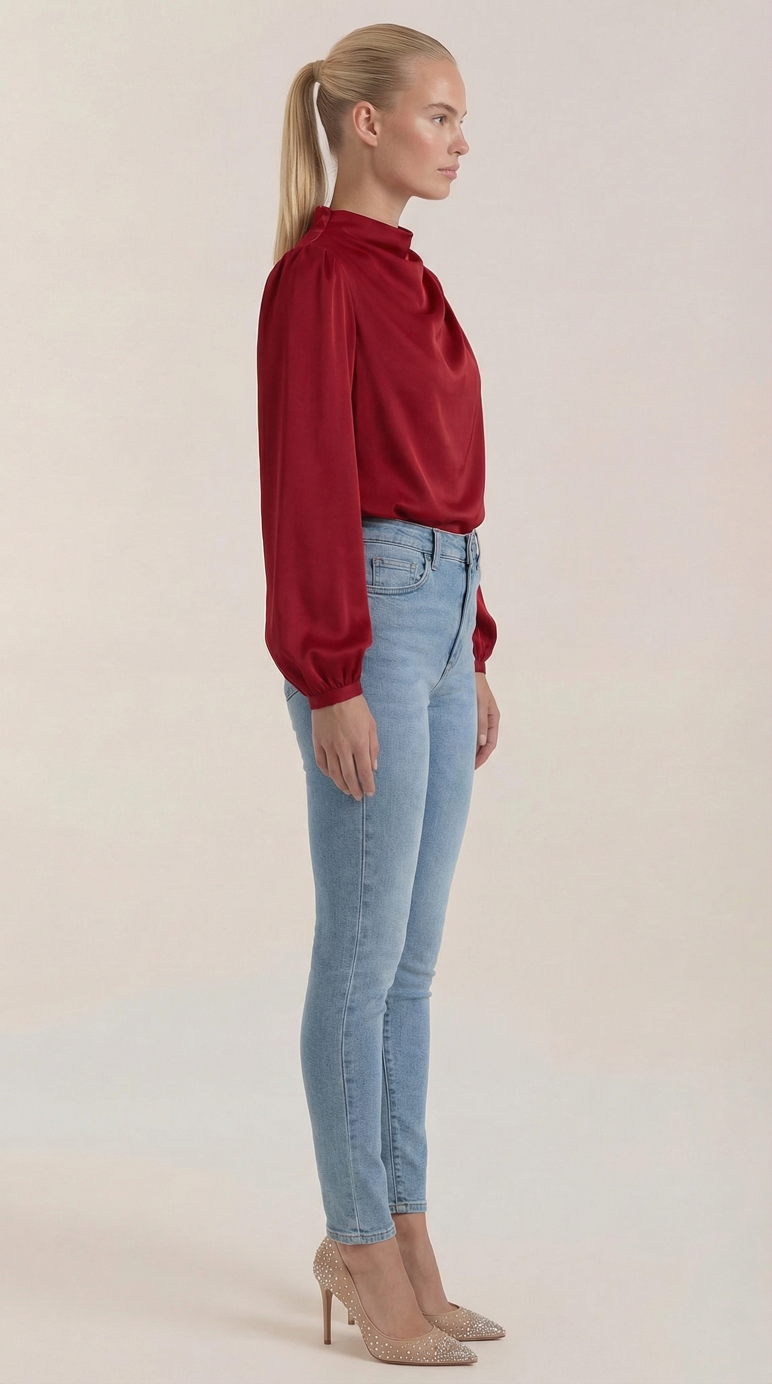 Blusa Marcia de Manga Larga Abullonada