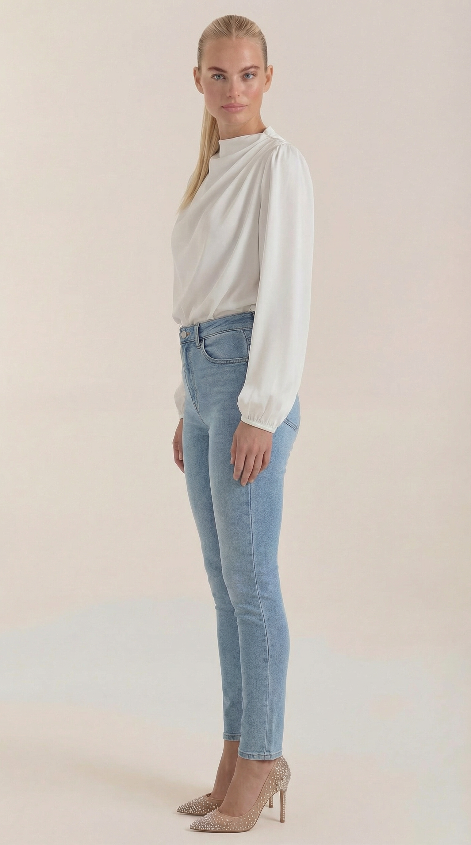 Blusa Marcia de Manga Larga Abullonada