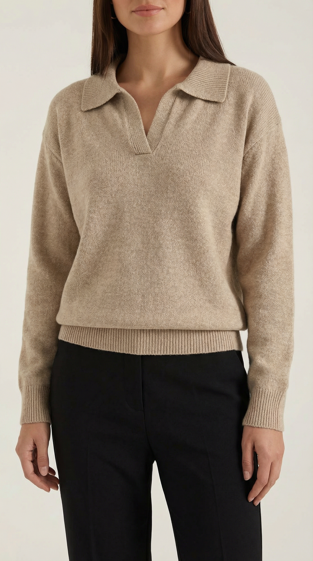 Jersey Margaret de Punto con Cuello Polo