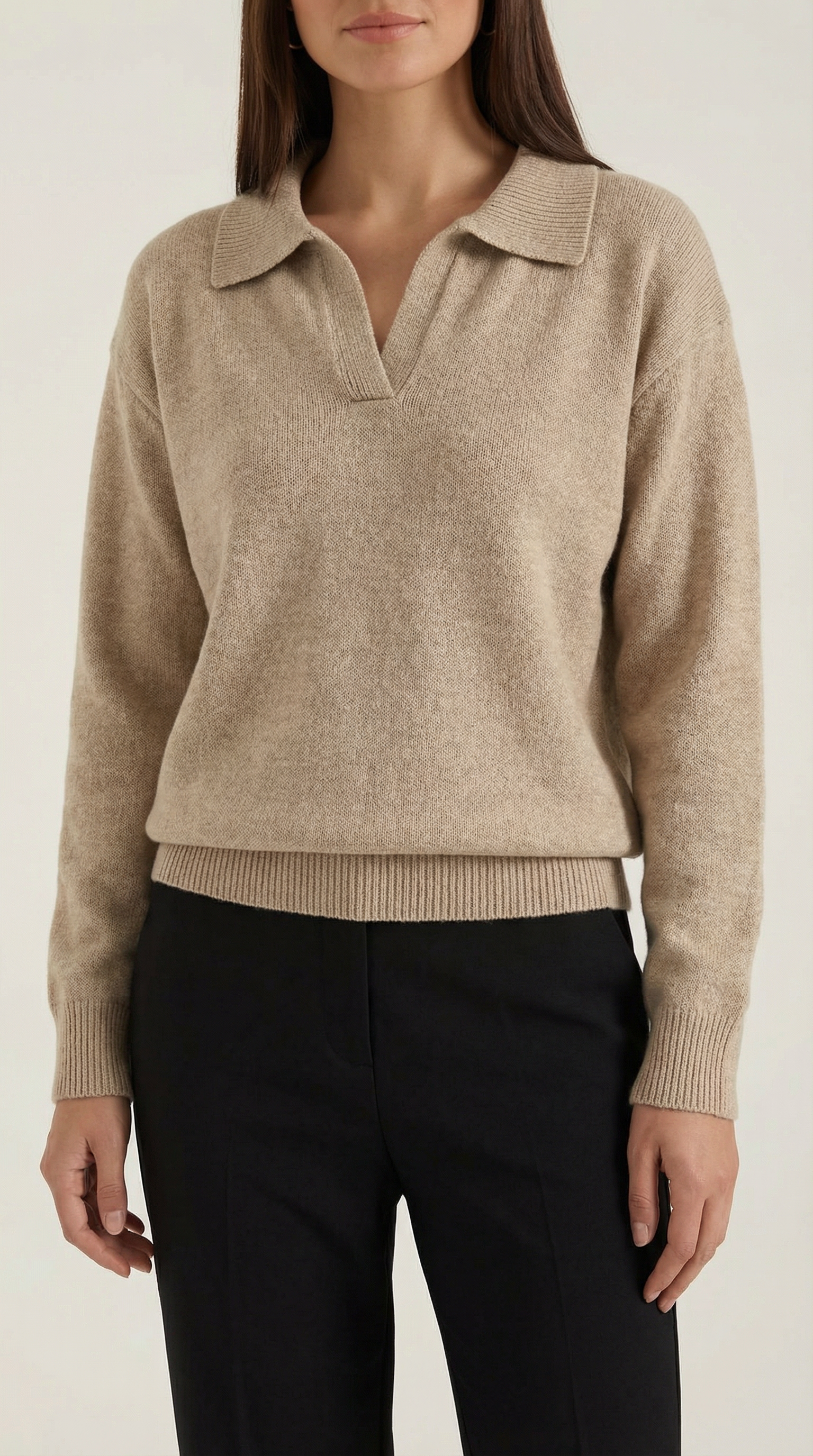 Jersey Margaret de Punto con Cuello Polo