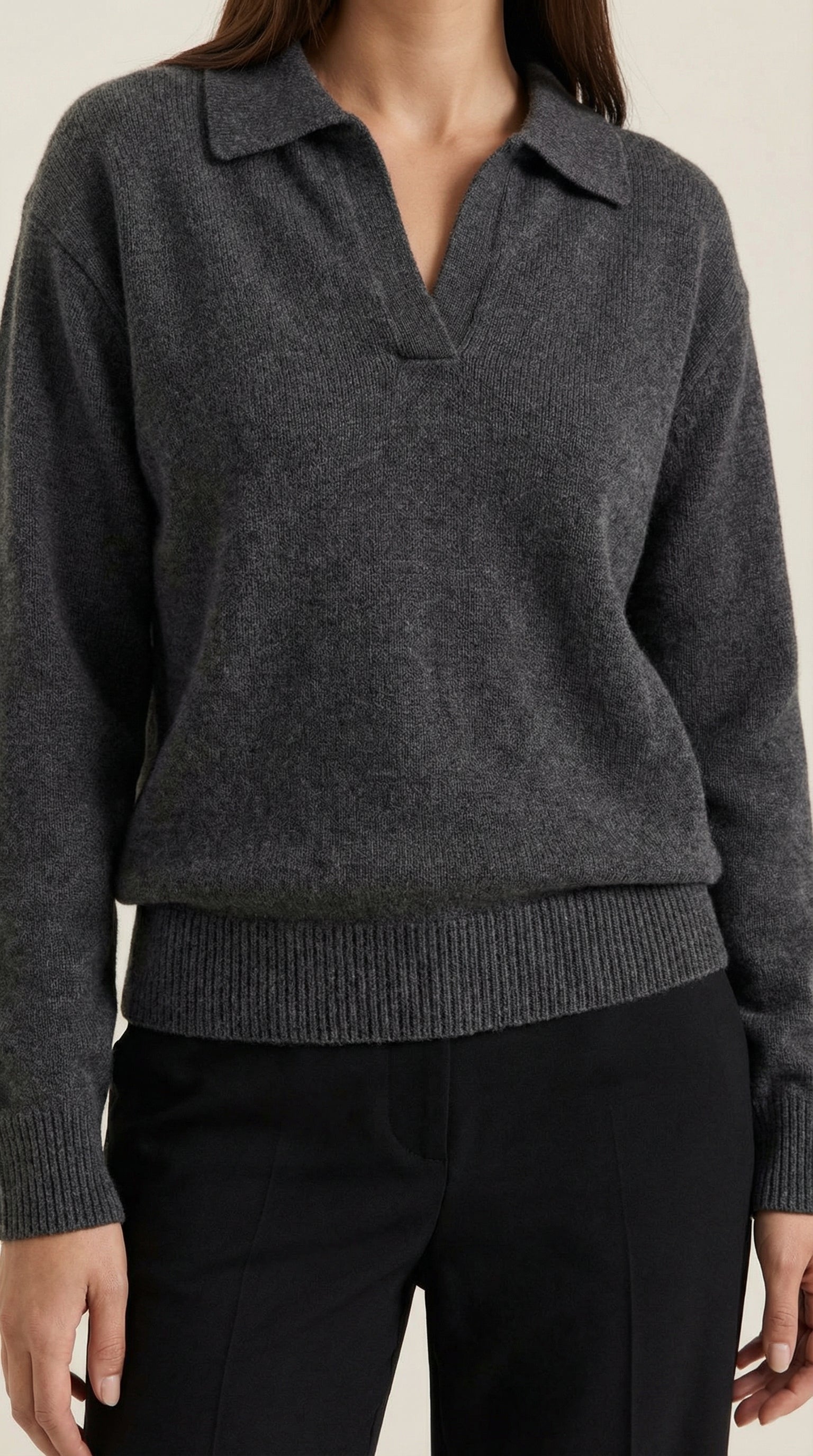 Jersey Margaret de Punto con Cuello Polo