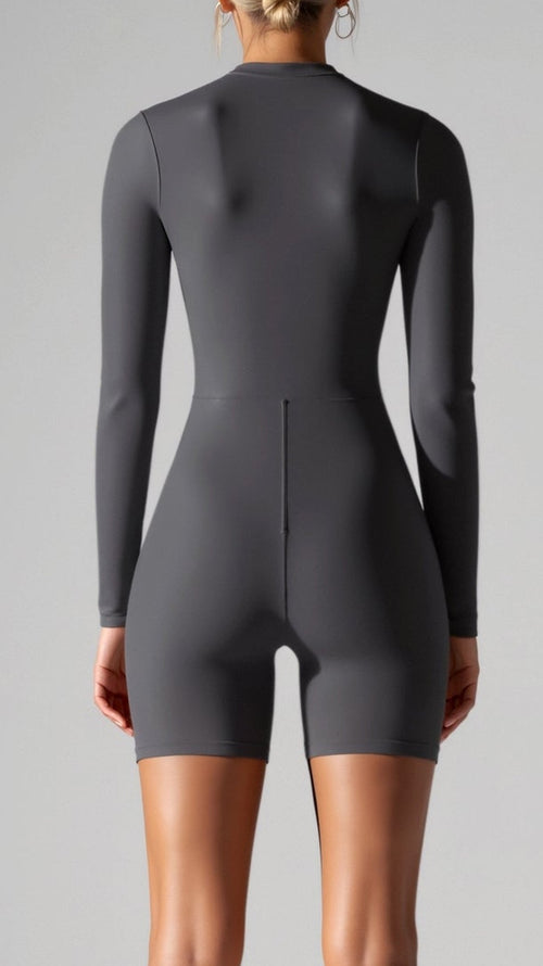 Body Sin Costuras de Manga Larga hasta Medio Muslo