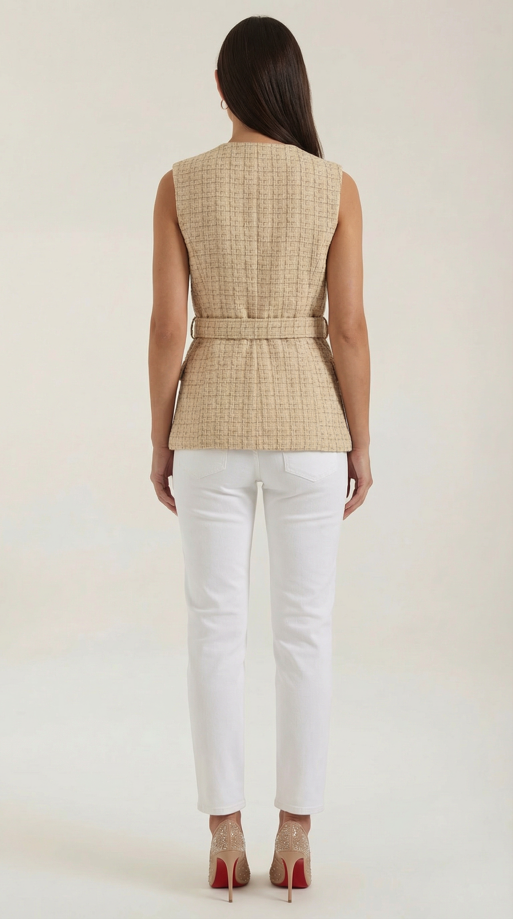 Chaleco Quinn de Efecto Tweed Texturizado