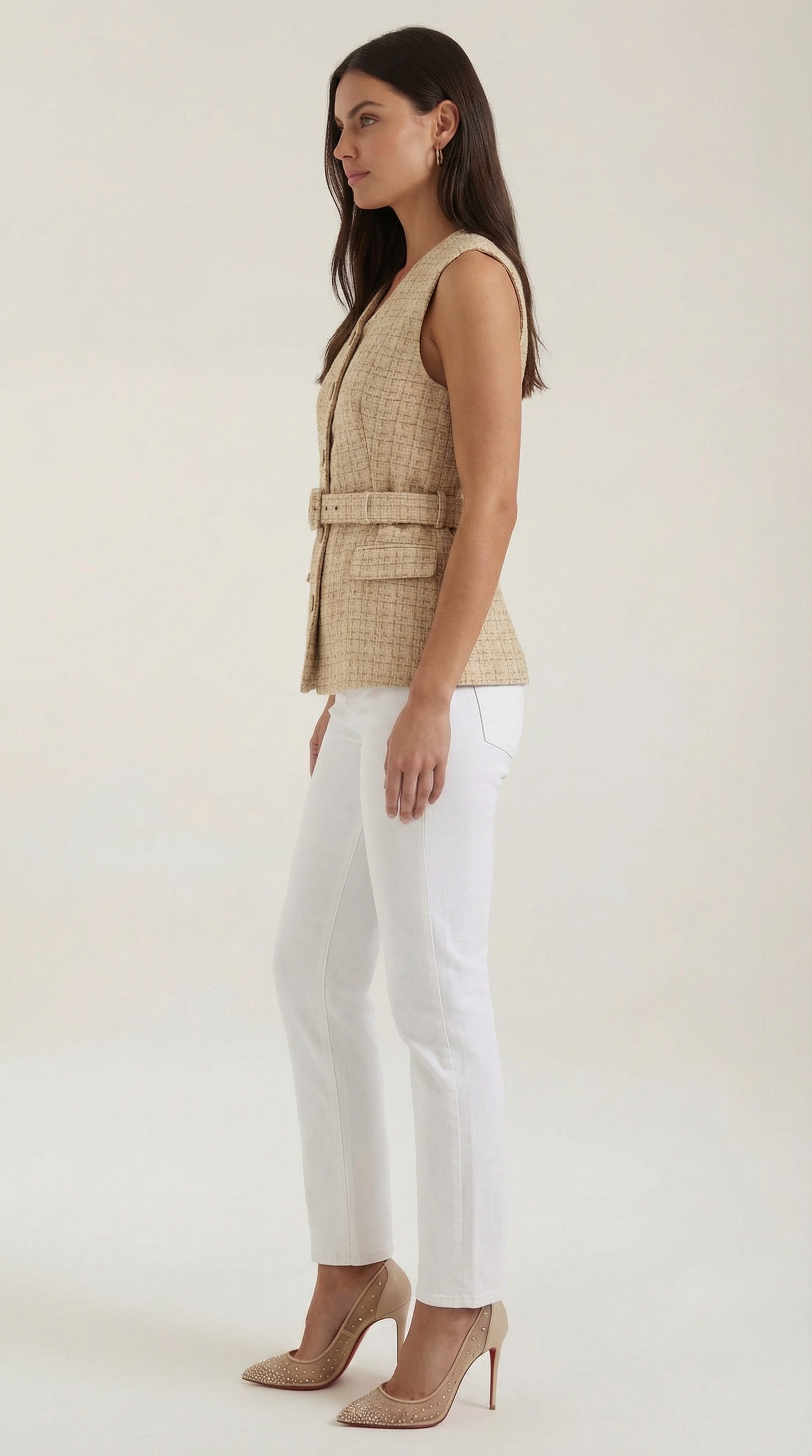 Chaleco Quinn de Efecto Tweed Texturizado