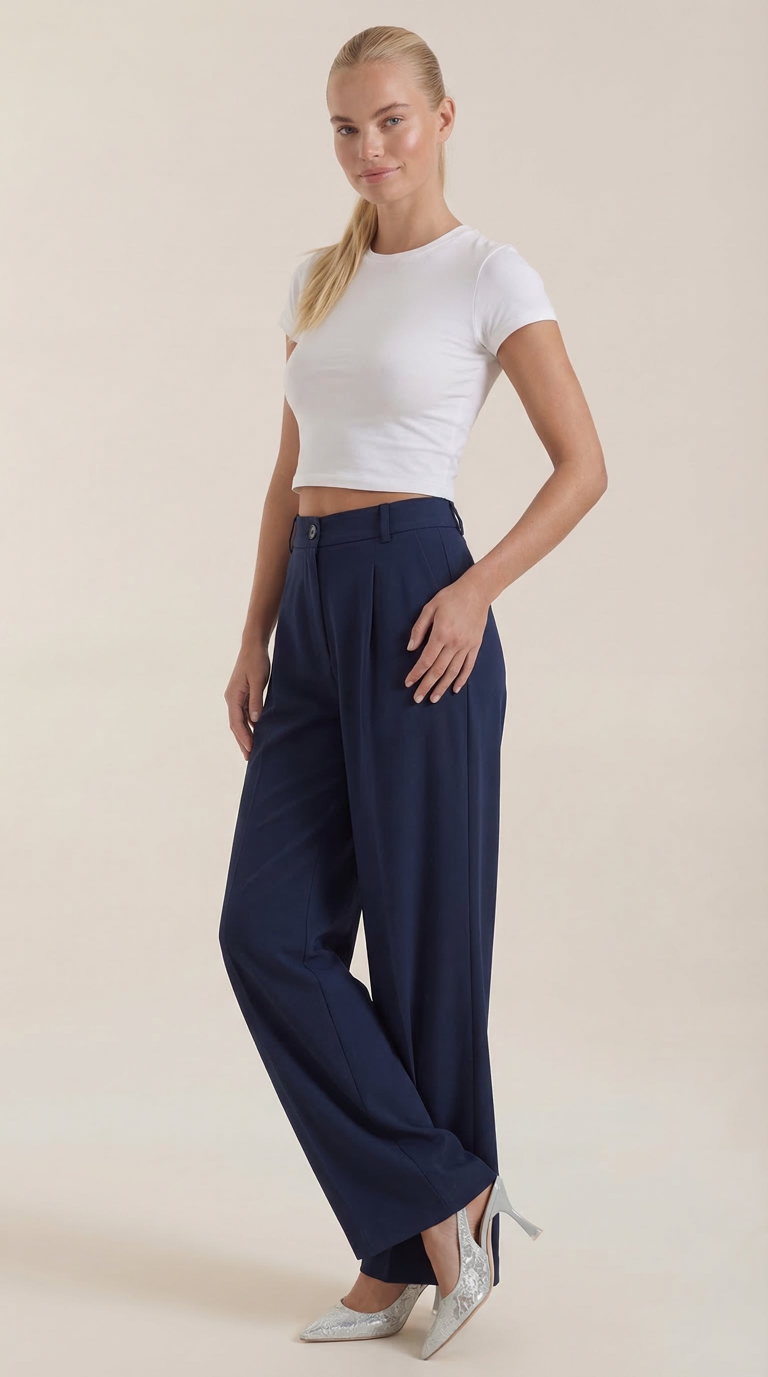 Pantalón Rebecca de Vestir con Tiro Alto