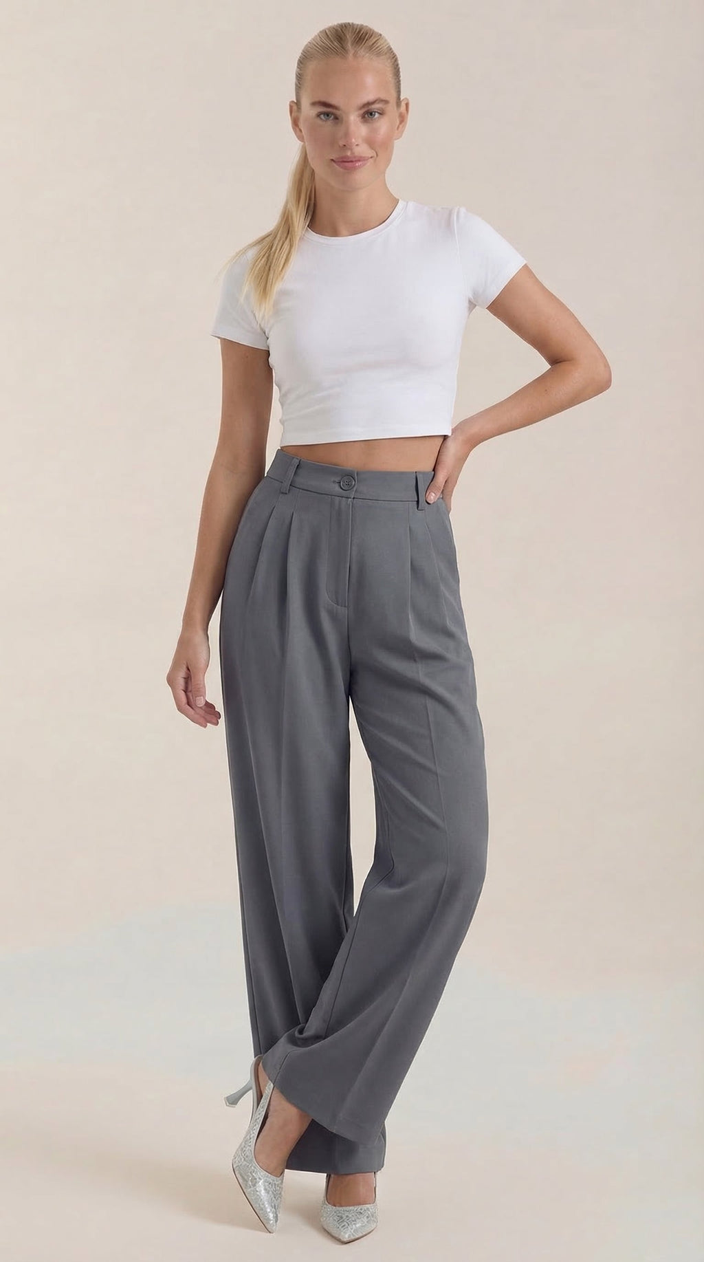 Pantalón Rebecca de Vestir con Tiro Alto