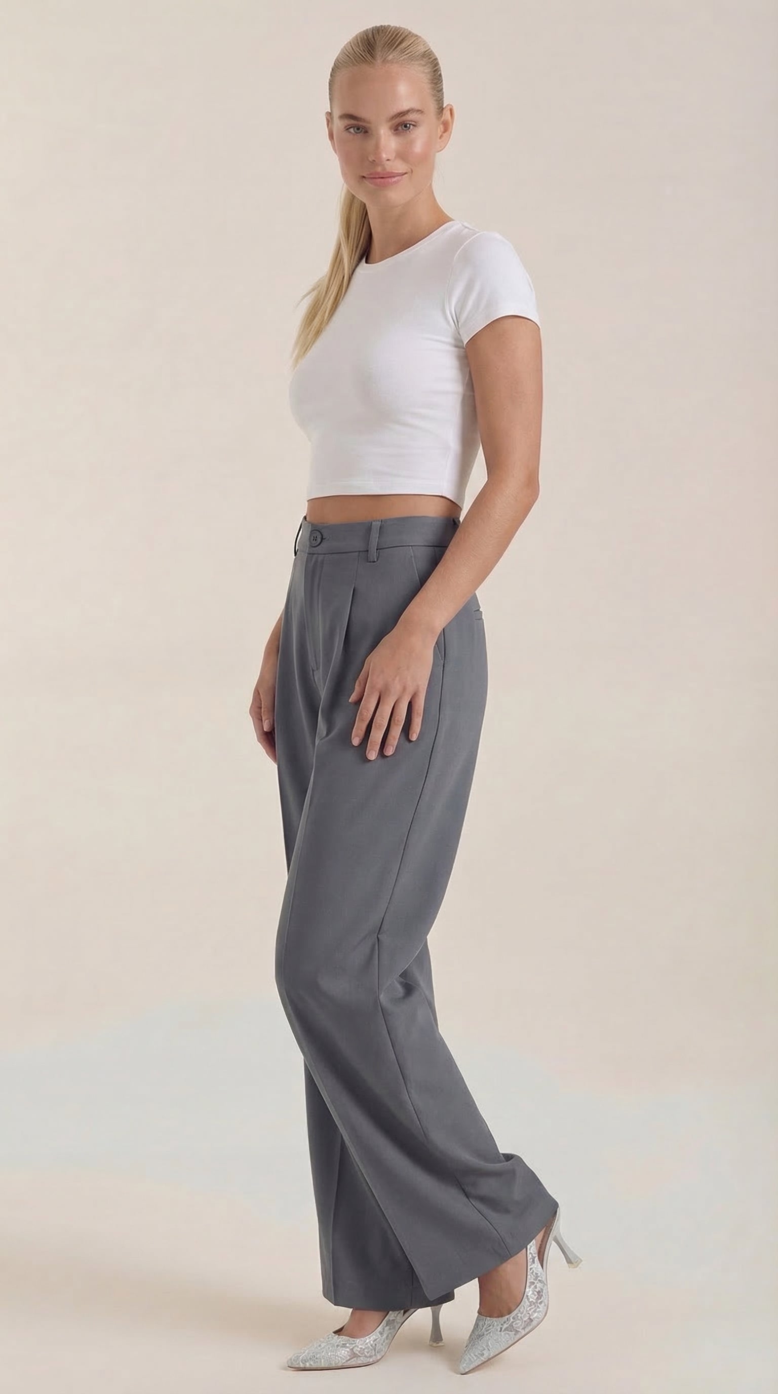 Pantalón Rebecca de Vestir con Tiro Alto