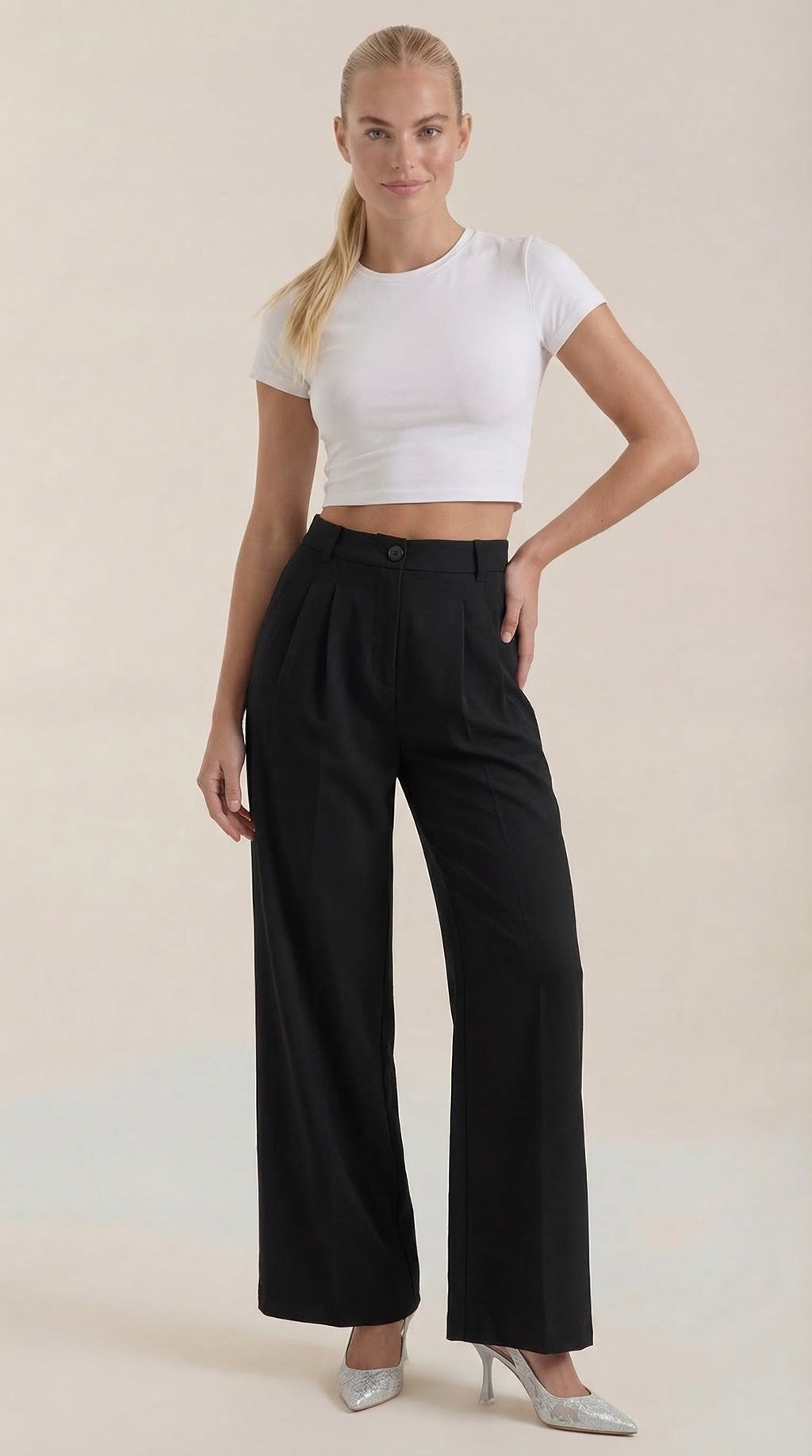 Pantalón Rebecca de Vestir con Tiro Alto