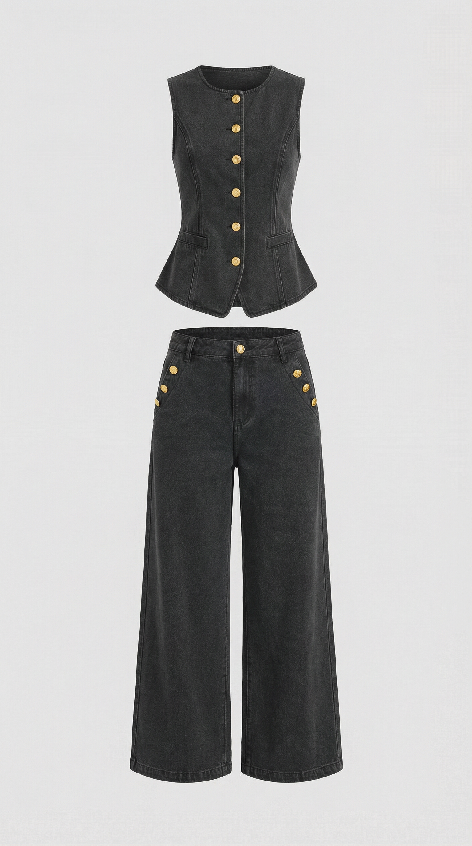 Conjunto Rhonda de Denim de Algodón