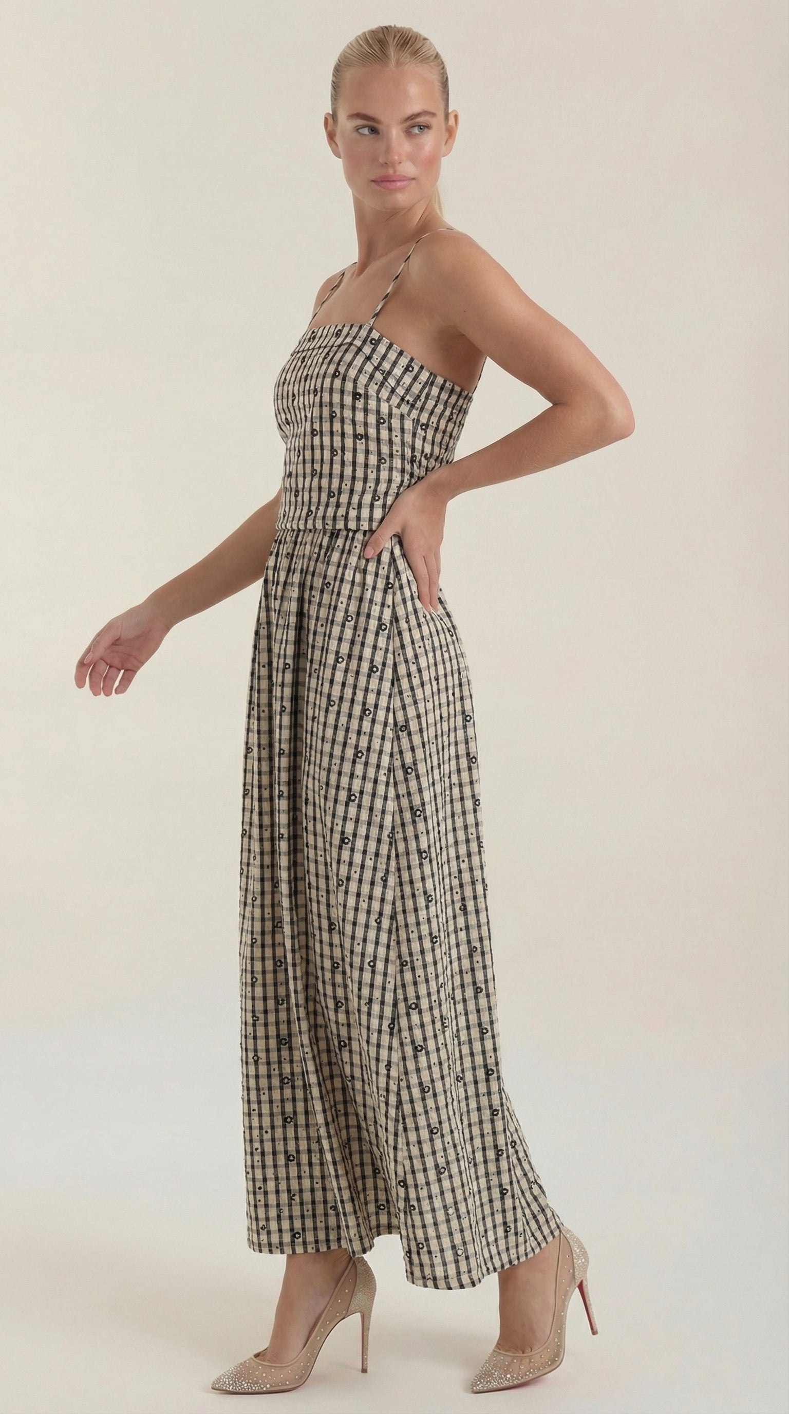 Vestido Midi Ronda de Verano a Cuadros