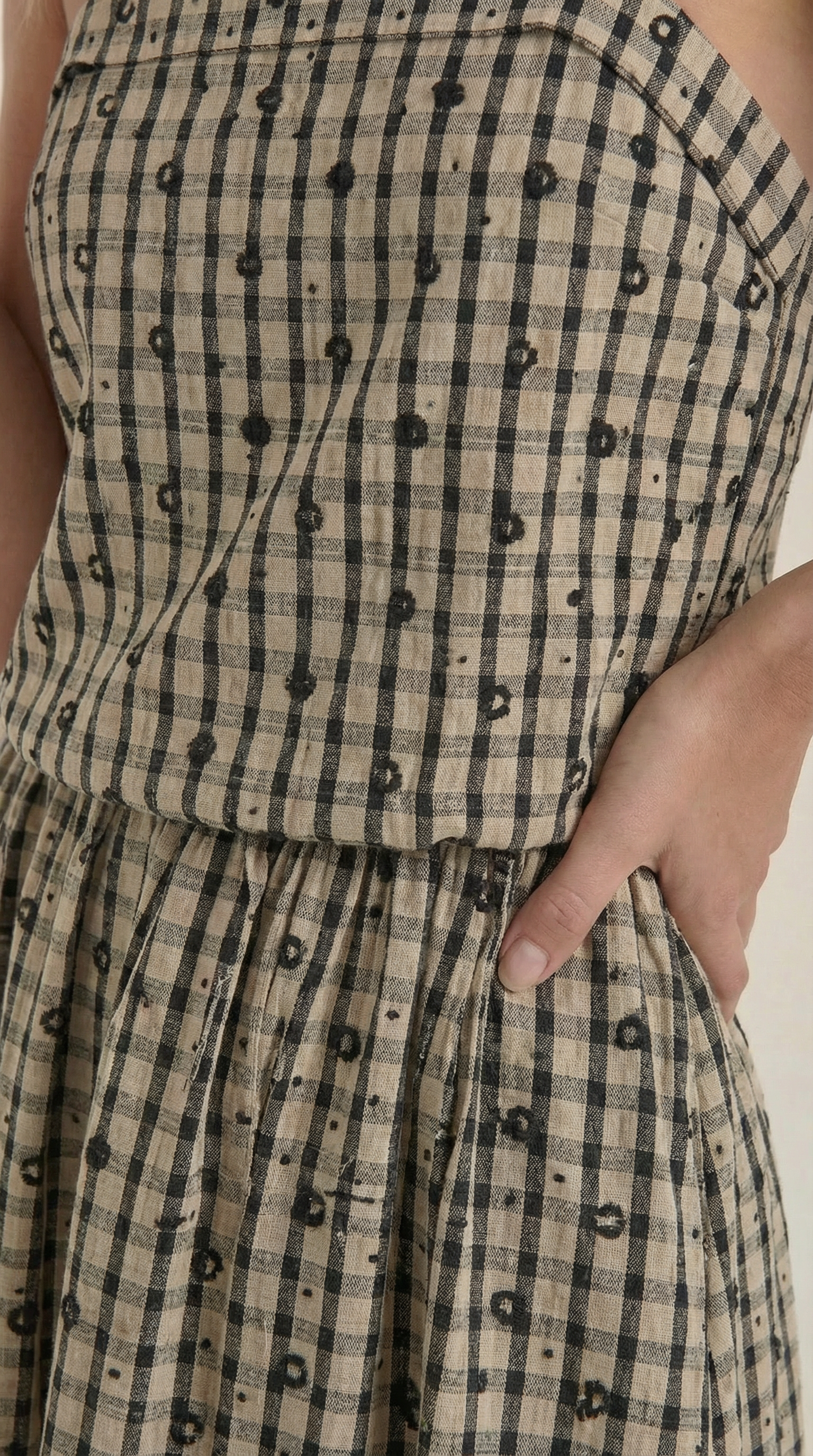 Vestido Midi Ronda de Verano a Cuadros