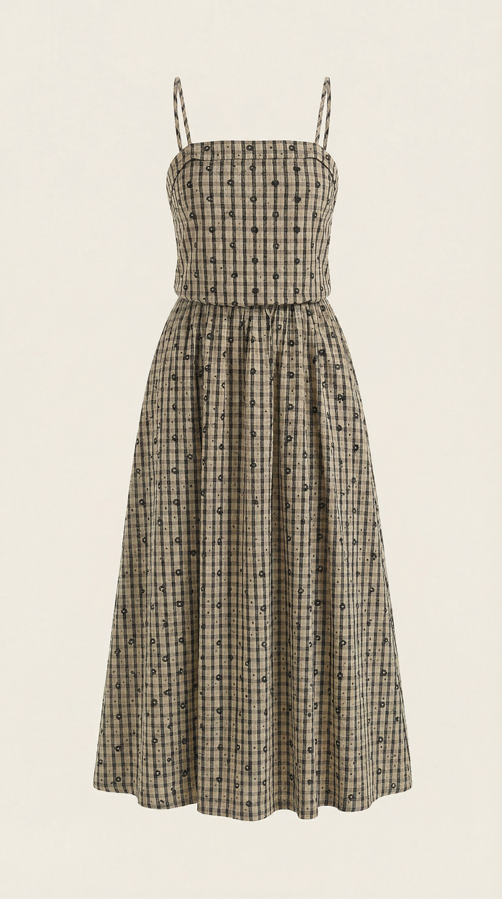 Vestido Midi Ronda de Verano a Cuadros