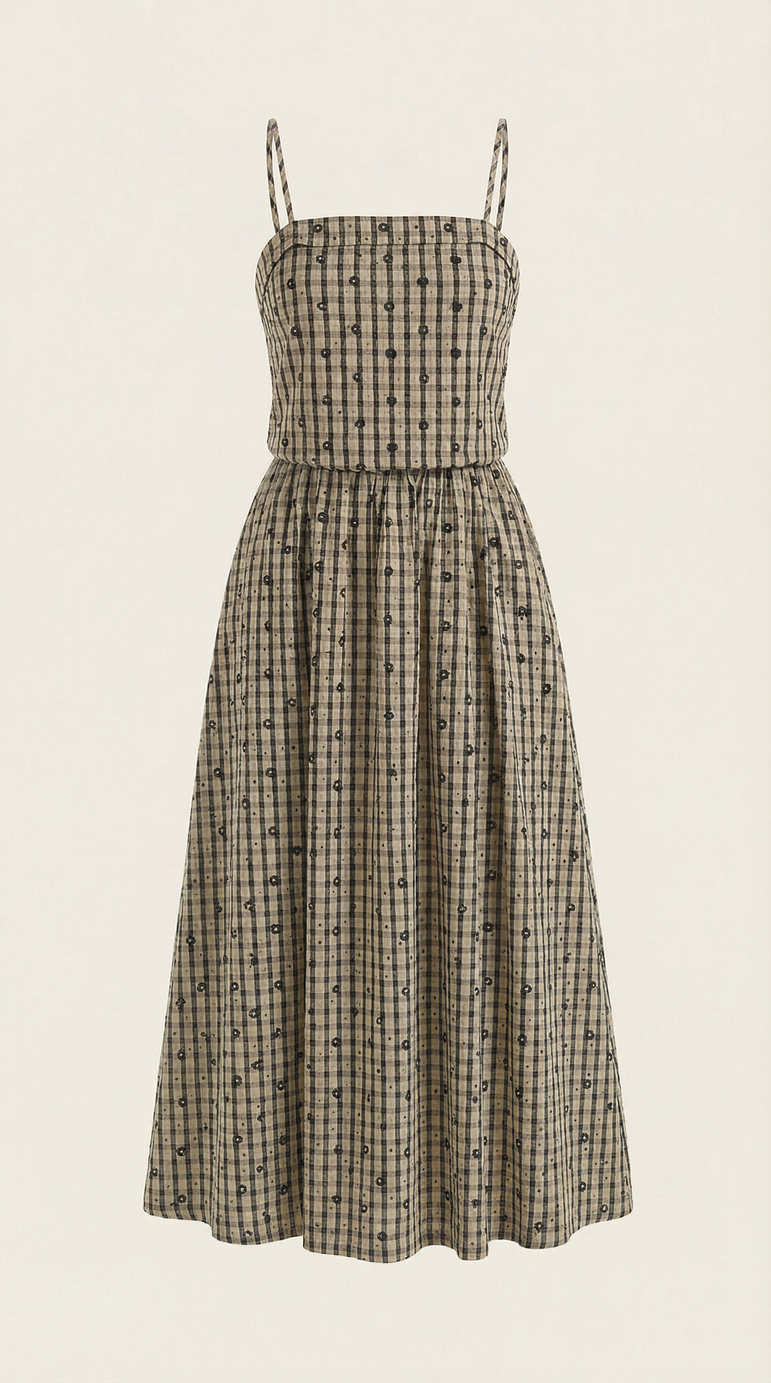Vestido Midi Ronda de Verano a Cuadros