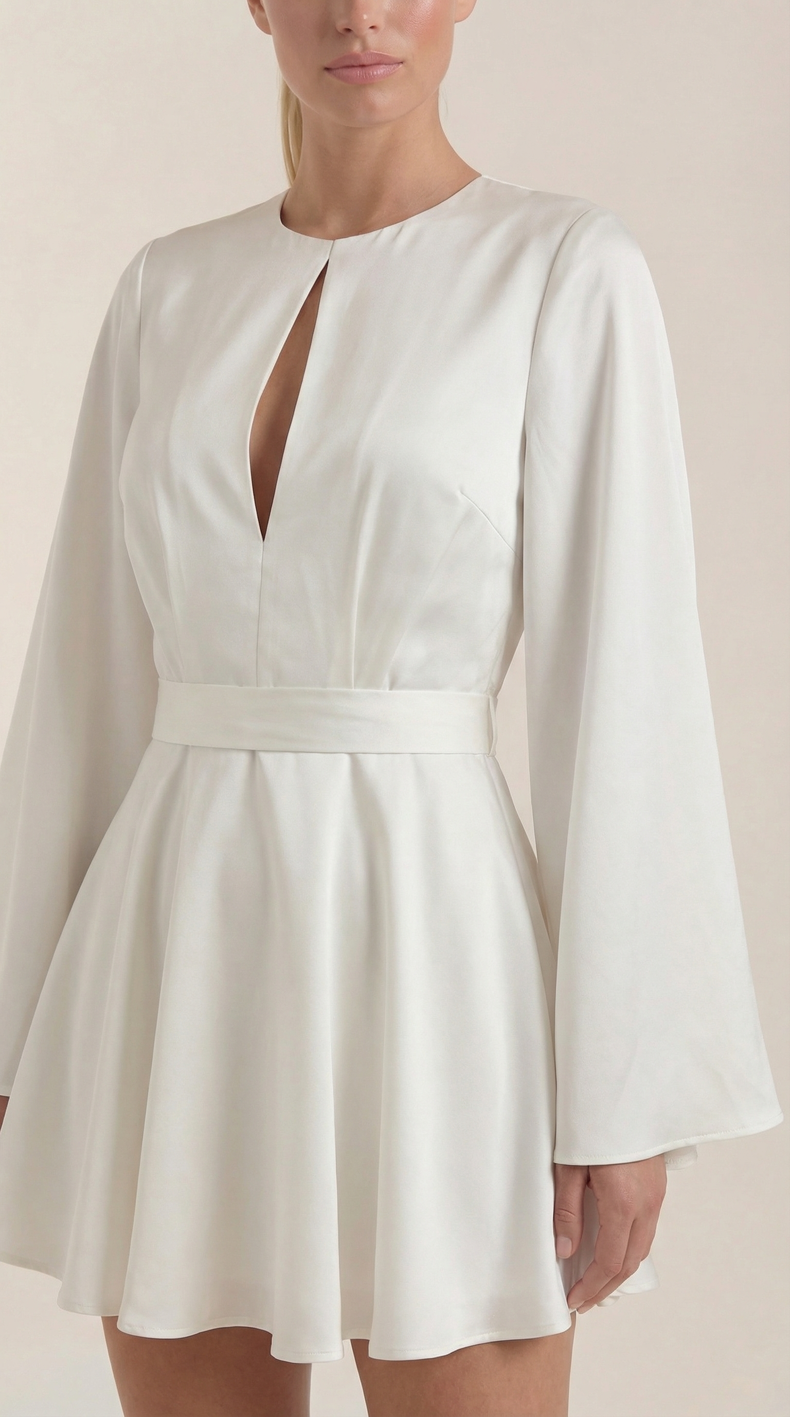 Vestido Mini Serena con Mangas Globo
