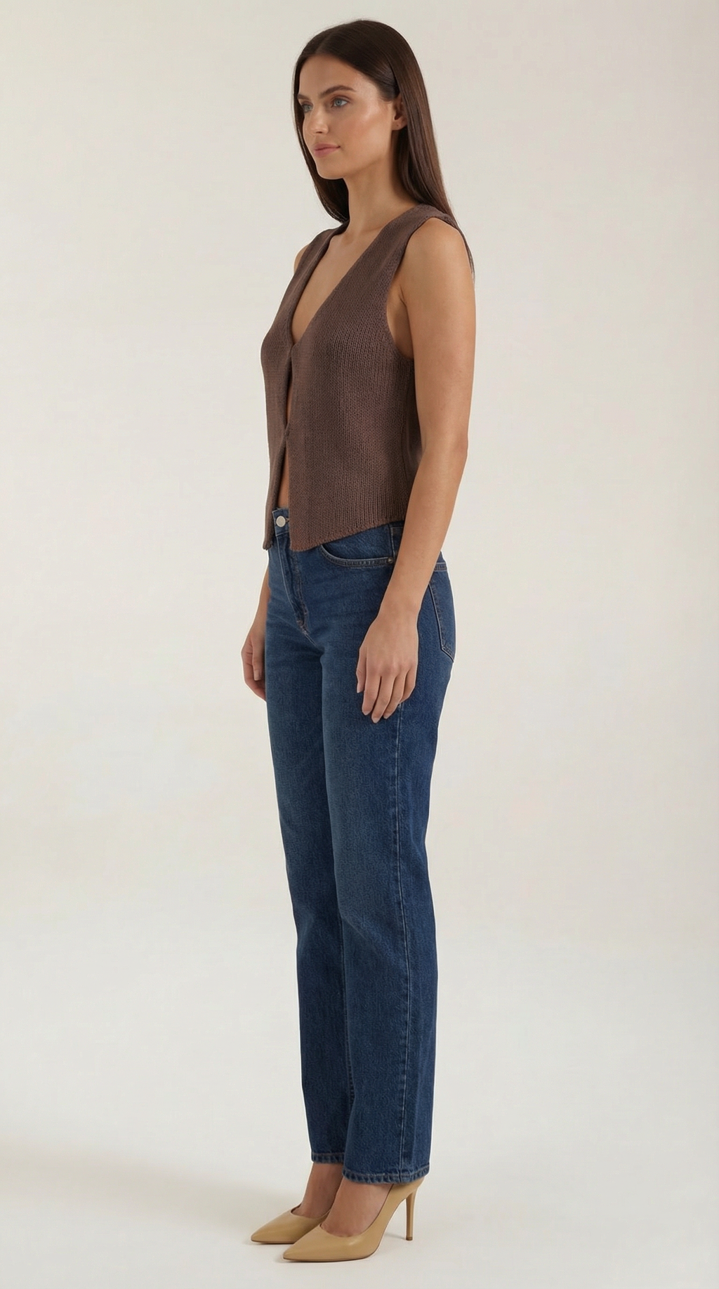Top Sharon de Punto Estilo Chaleco