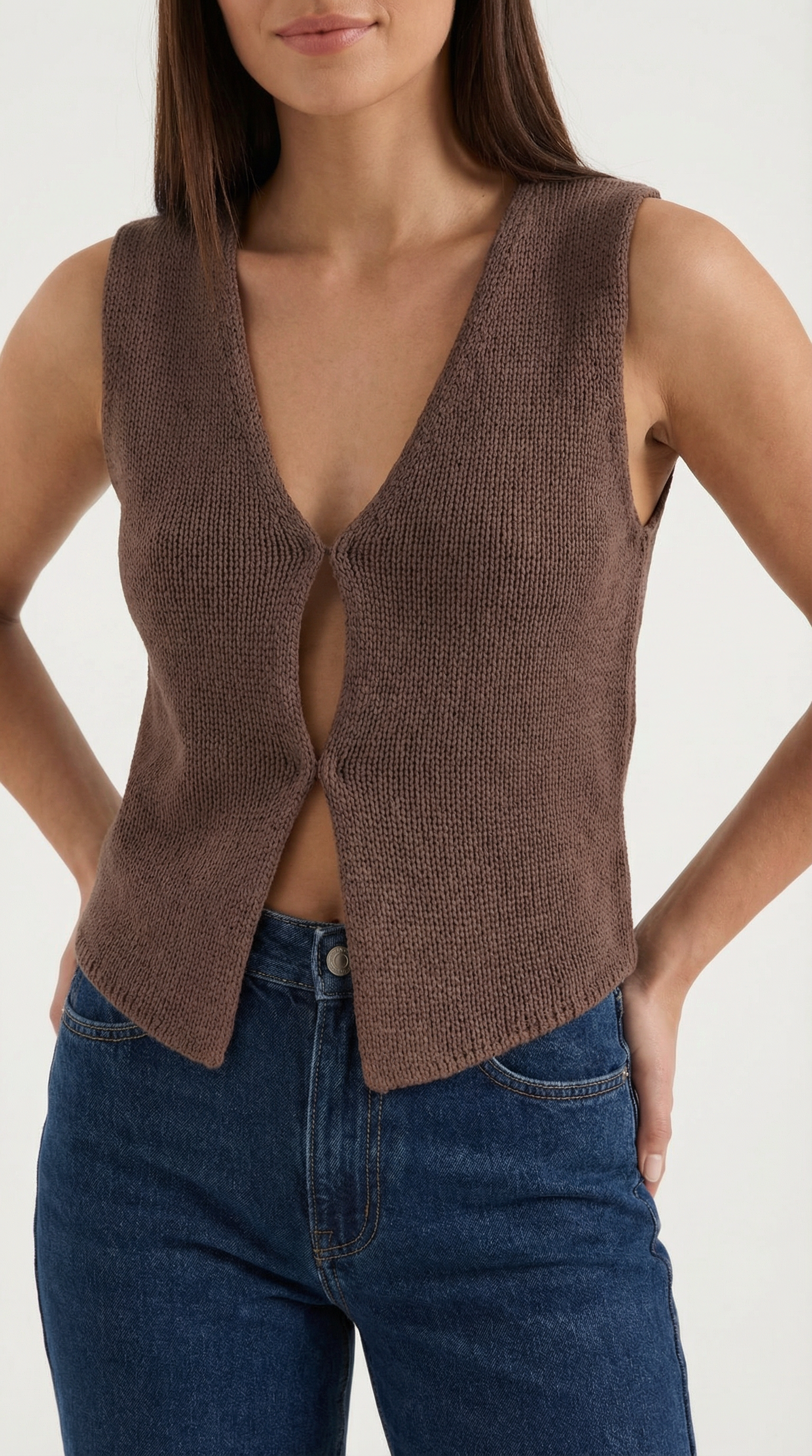 Top Sharon de Punto Estilo Chaleco