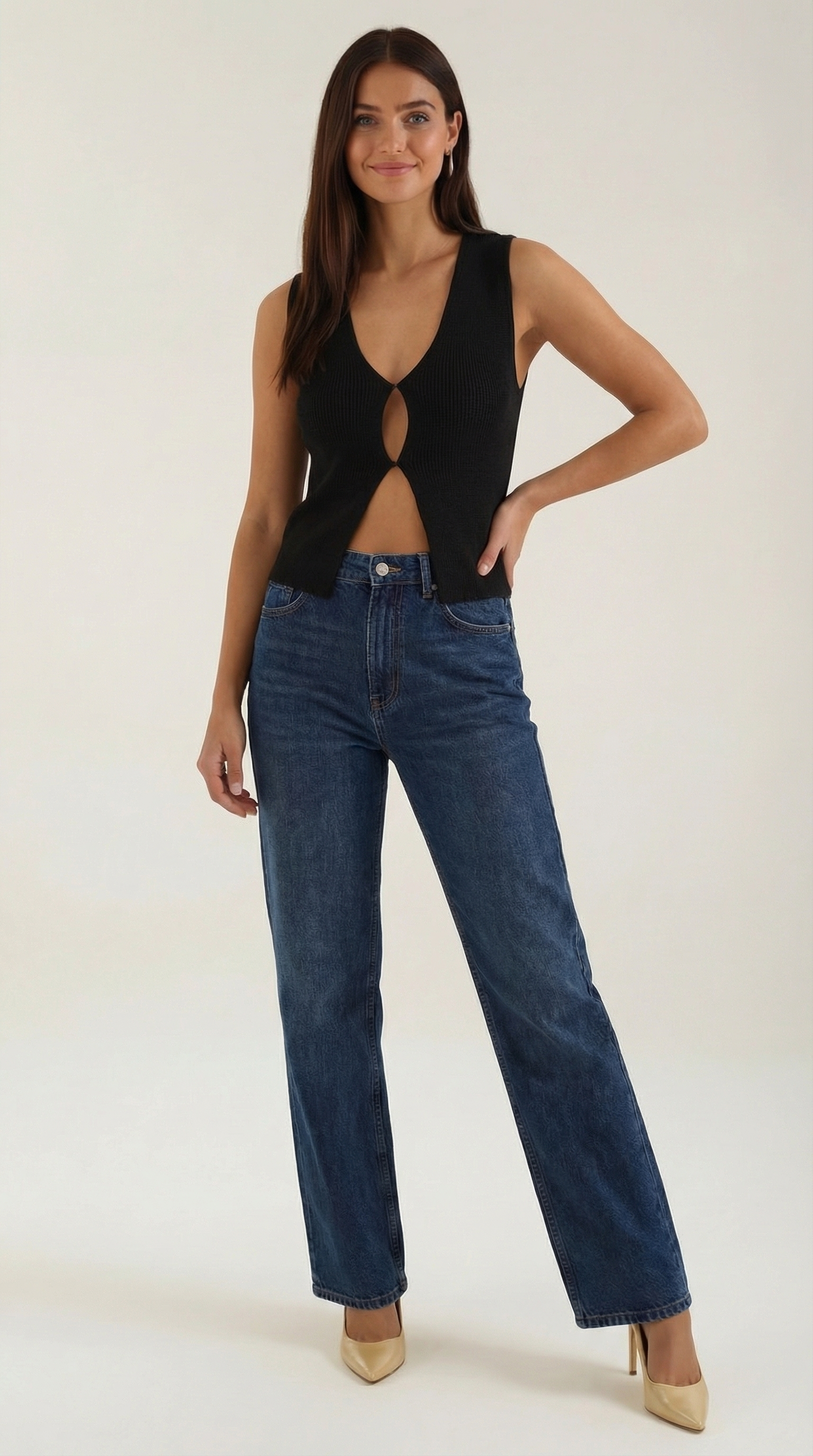 Top Sharon de Punto Estilo Chaleco