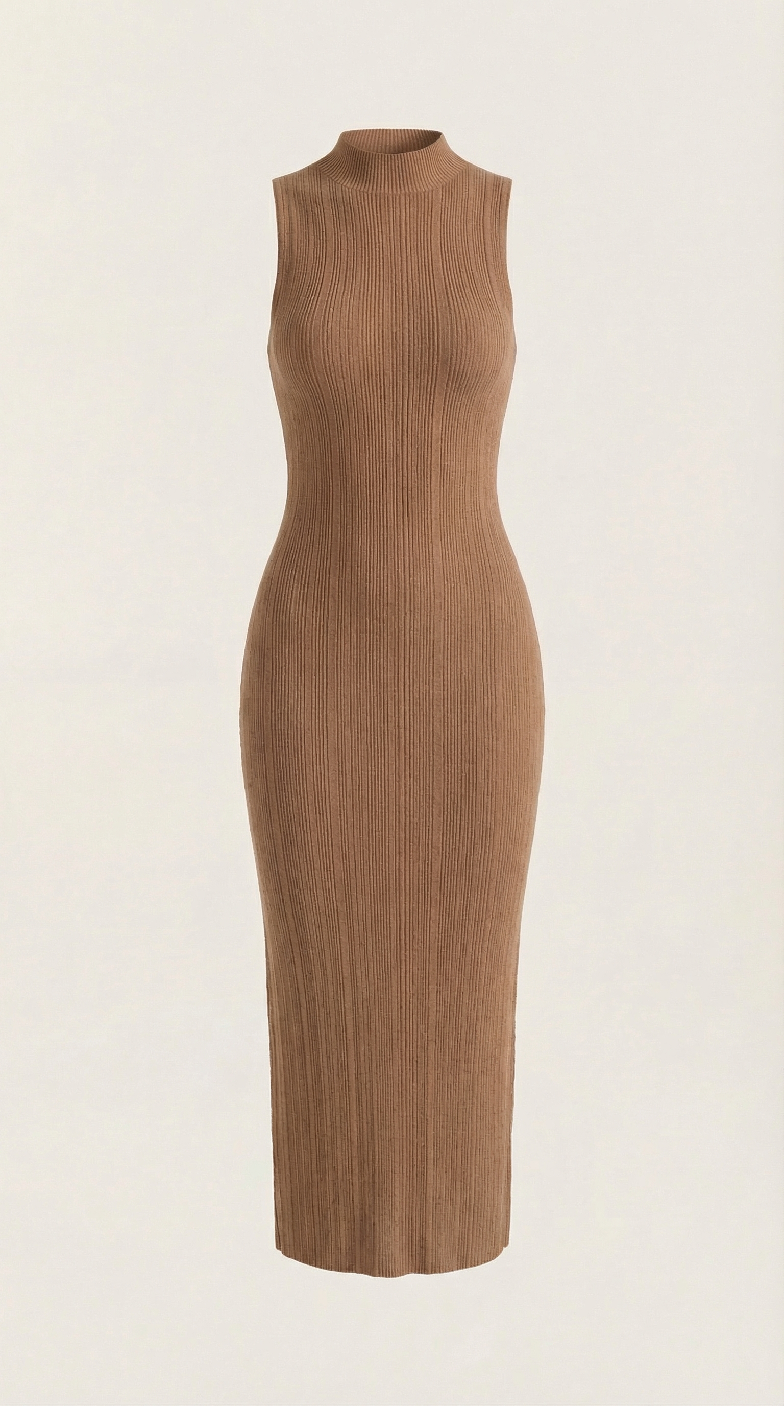 Vestido Maxi Sonia Ajustado con Cuello Alto