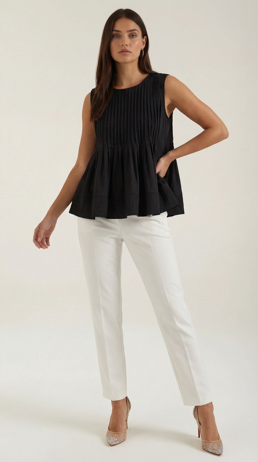Top Tess con Detalle Plisado