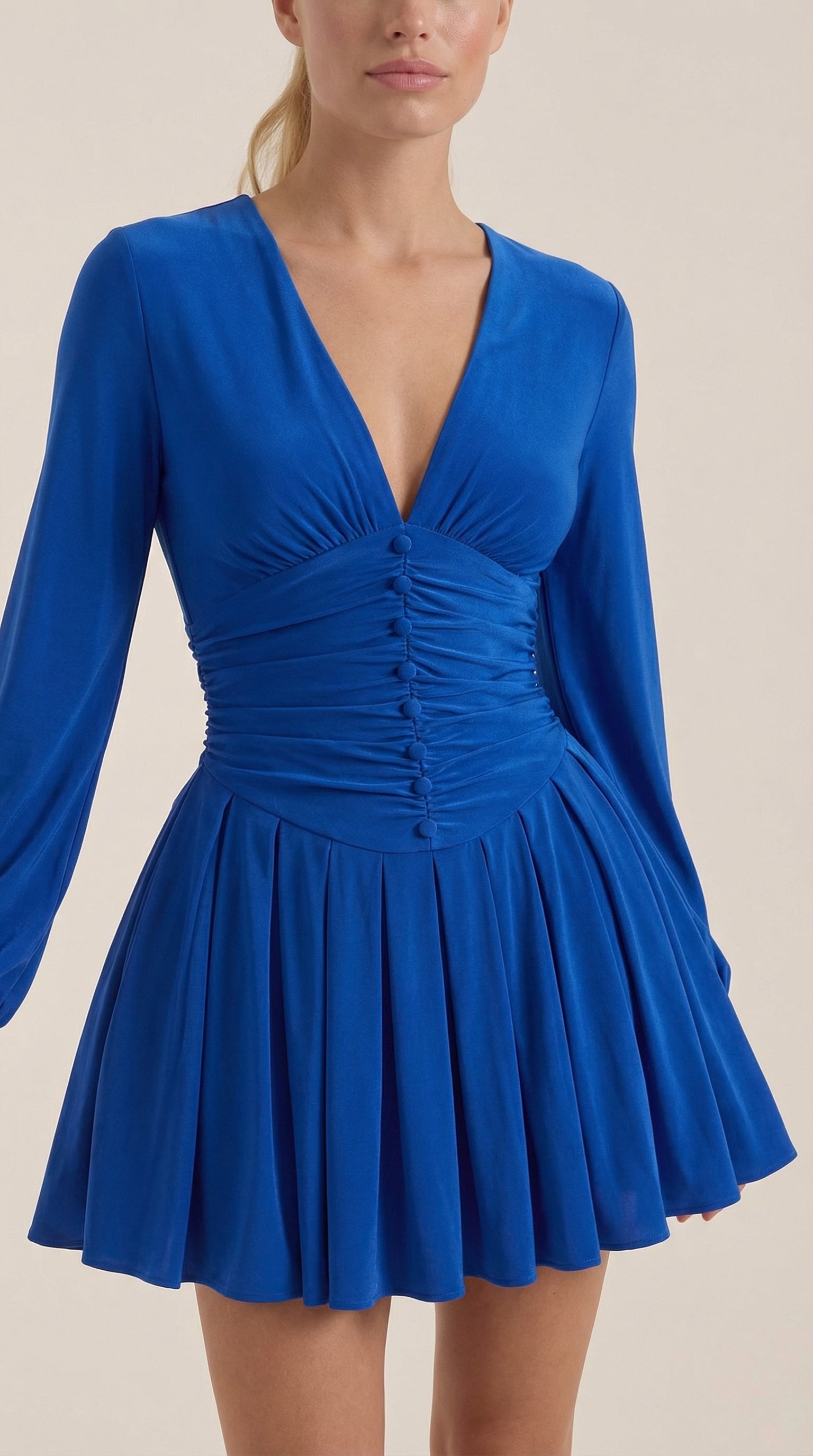 Vestido Mini Tricia con Escote en V