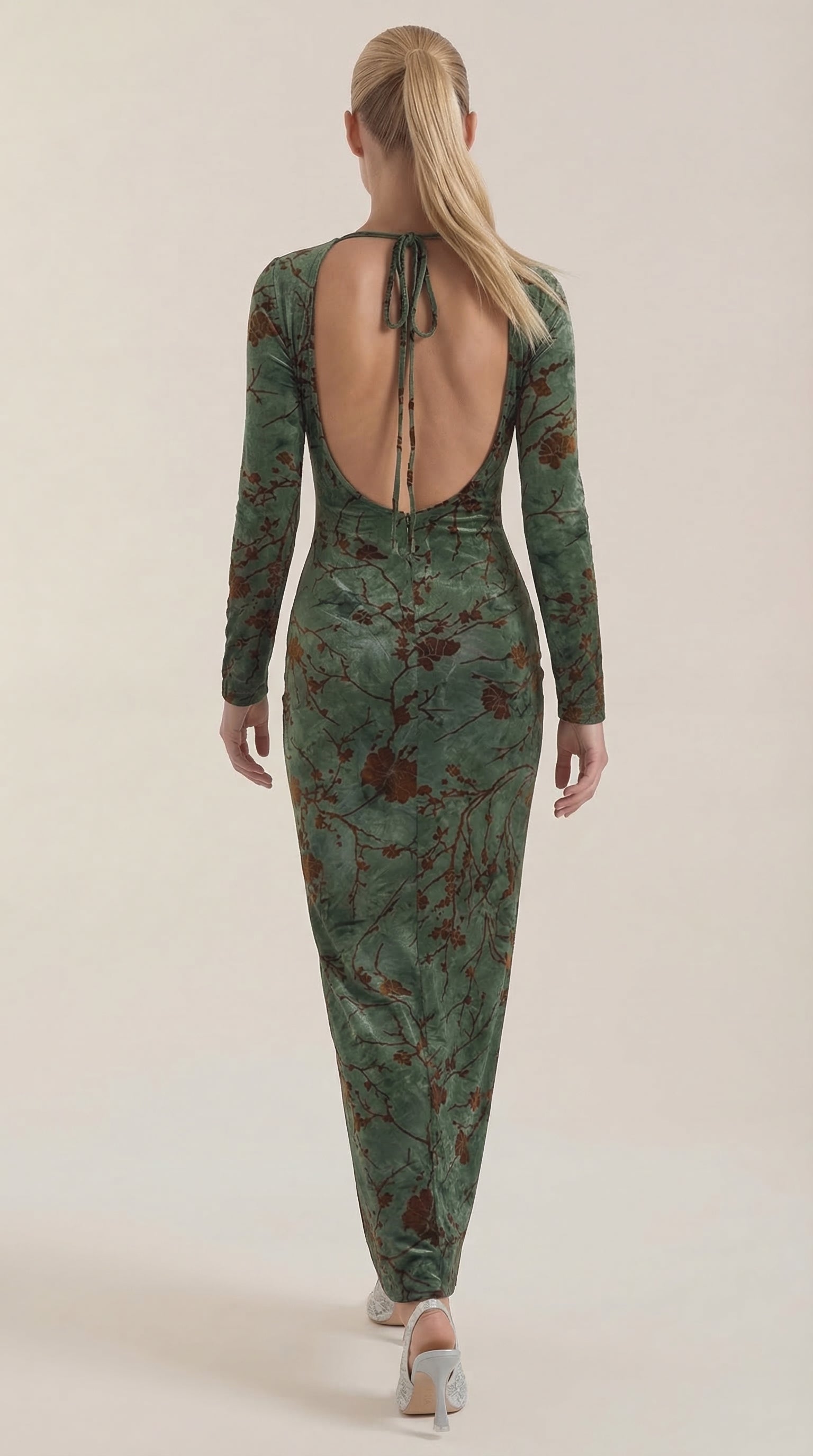 Vestido Maxi Colleen con Estampado Floral Delicado