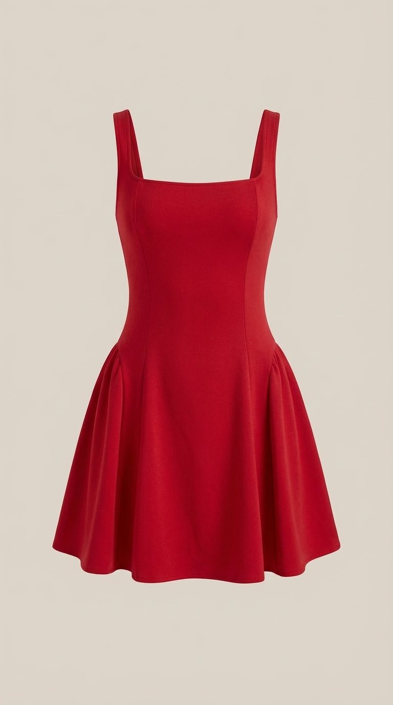Vestido Mini Dixie con Escote Cuadrado