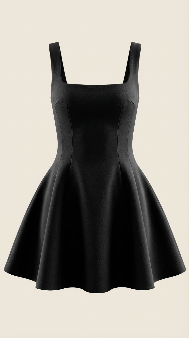 Vestido Mini Dixie con Escote Cuadrado