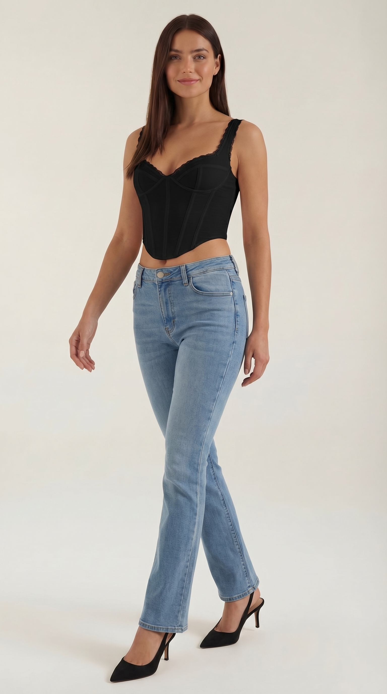 Top Corsé Freya con Escote Corazón