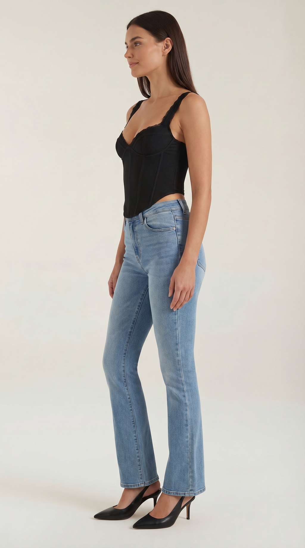 Top Corsé Freya con Escote Corazón