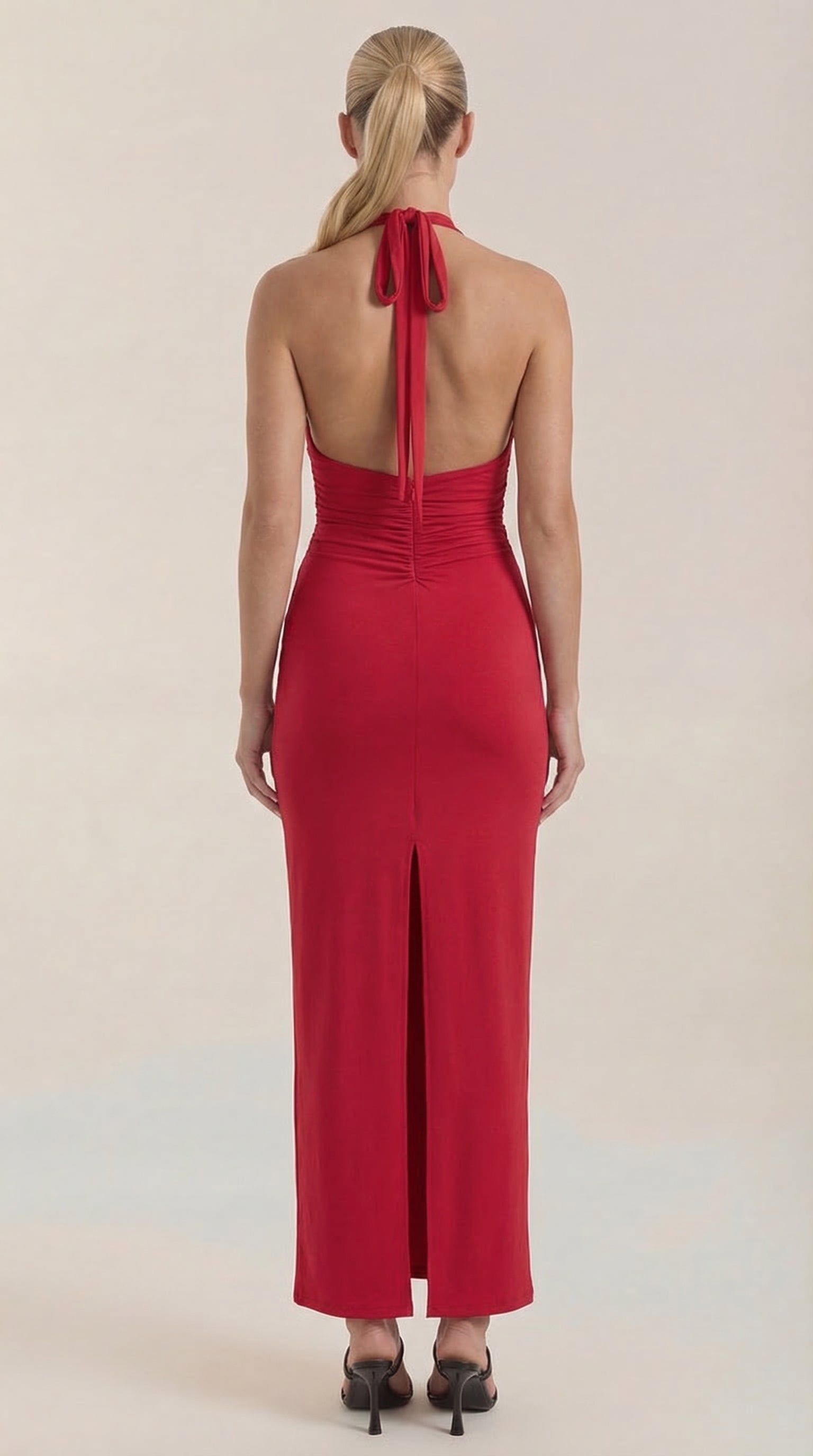 Vestido Maxi Paulette con Escote Halter