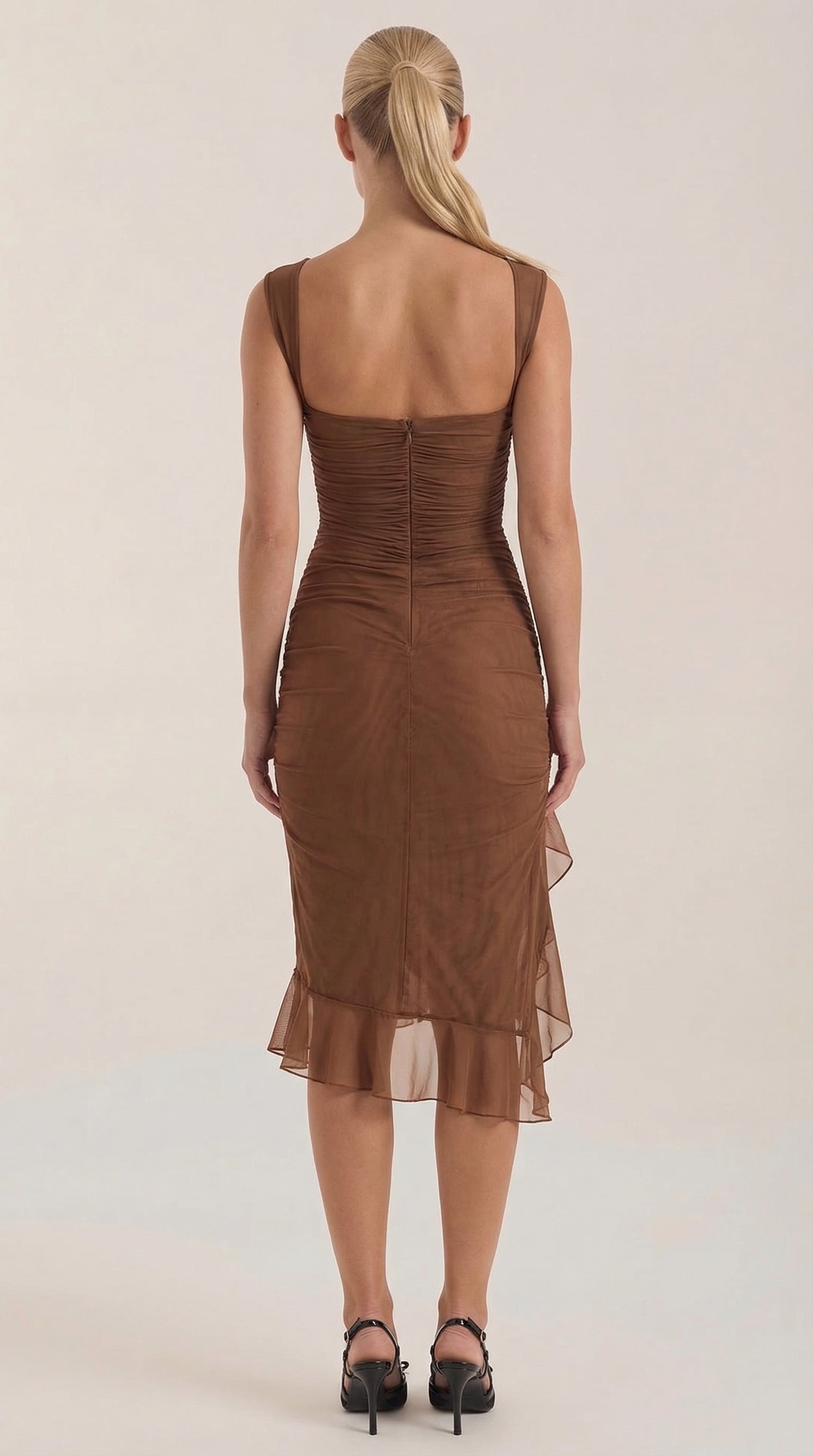 Vestido Midi Ramona con Volantes