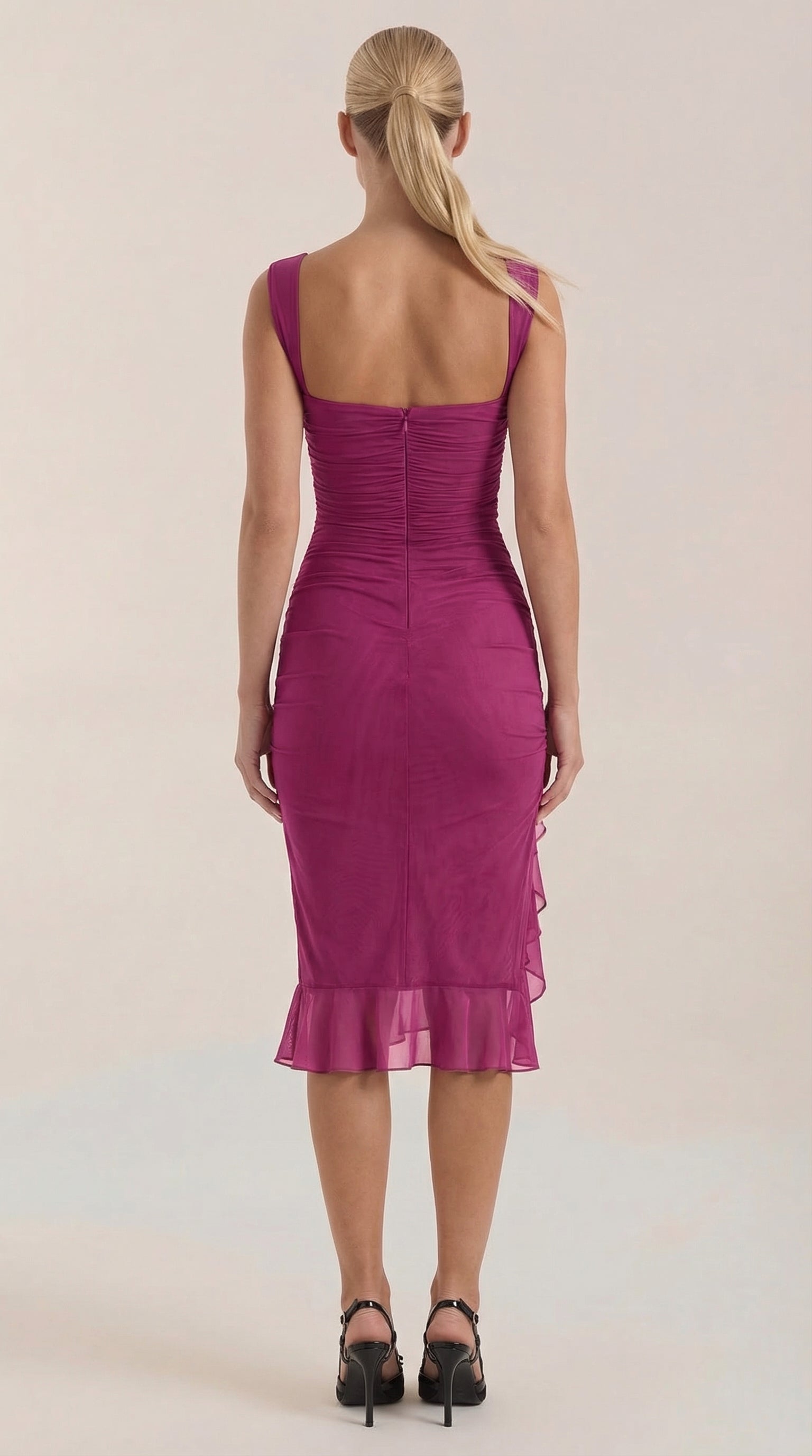 Vestido Midi Ramona con Volantes