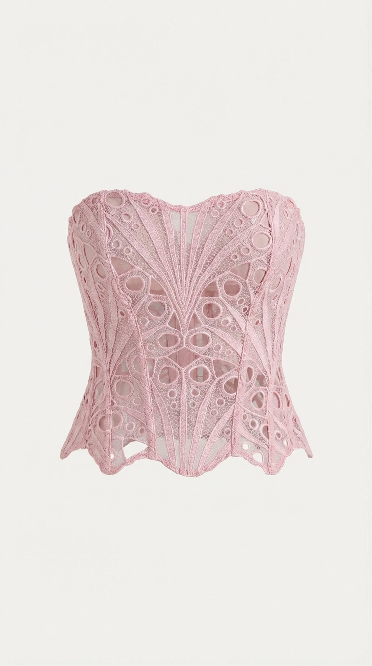 Top Corsé Robyn de Encaje sin Tirantes